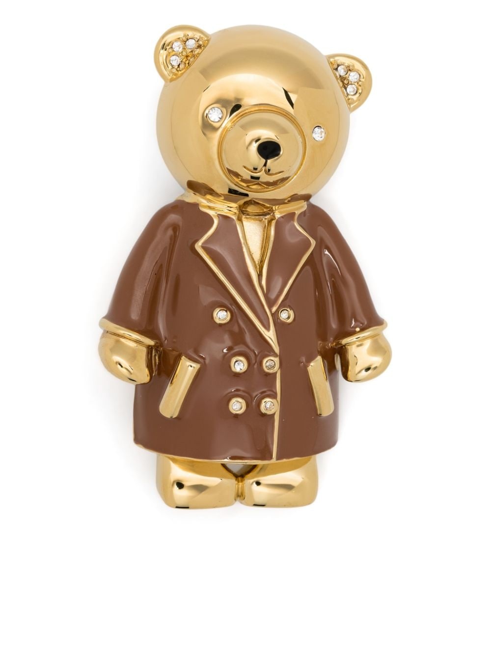 teddy bear metal brooch - 1
