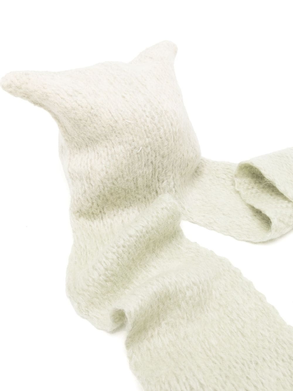 knitted scarf beanie - 2