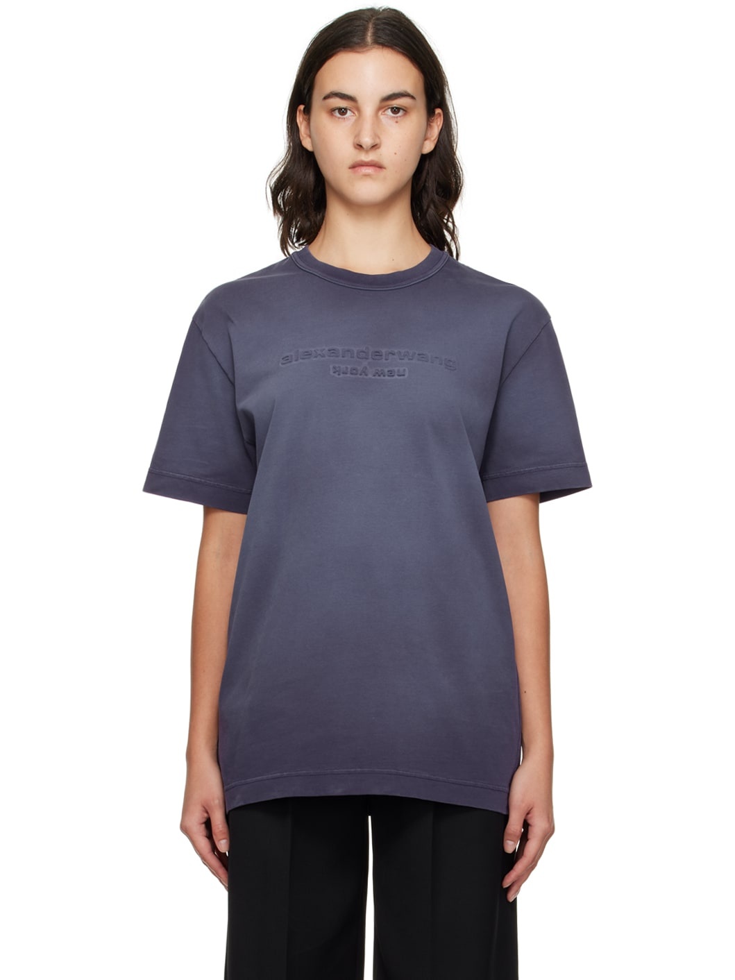 Purple Embossed T-Shirt - 1
