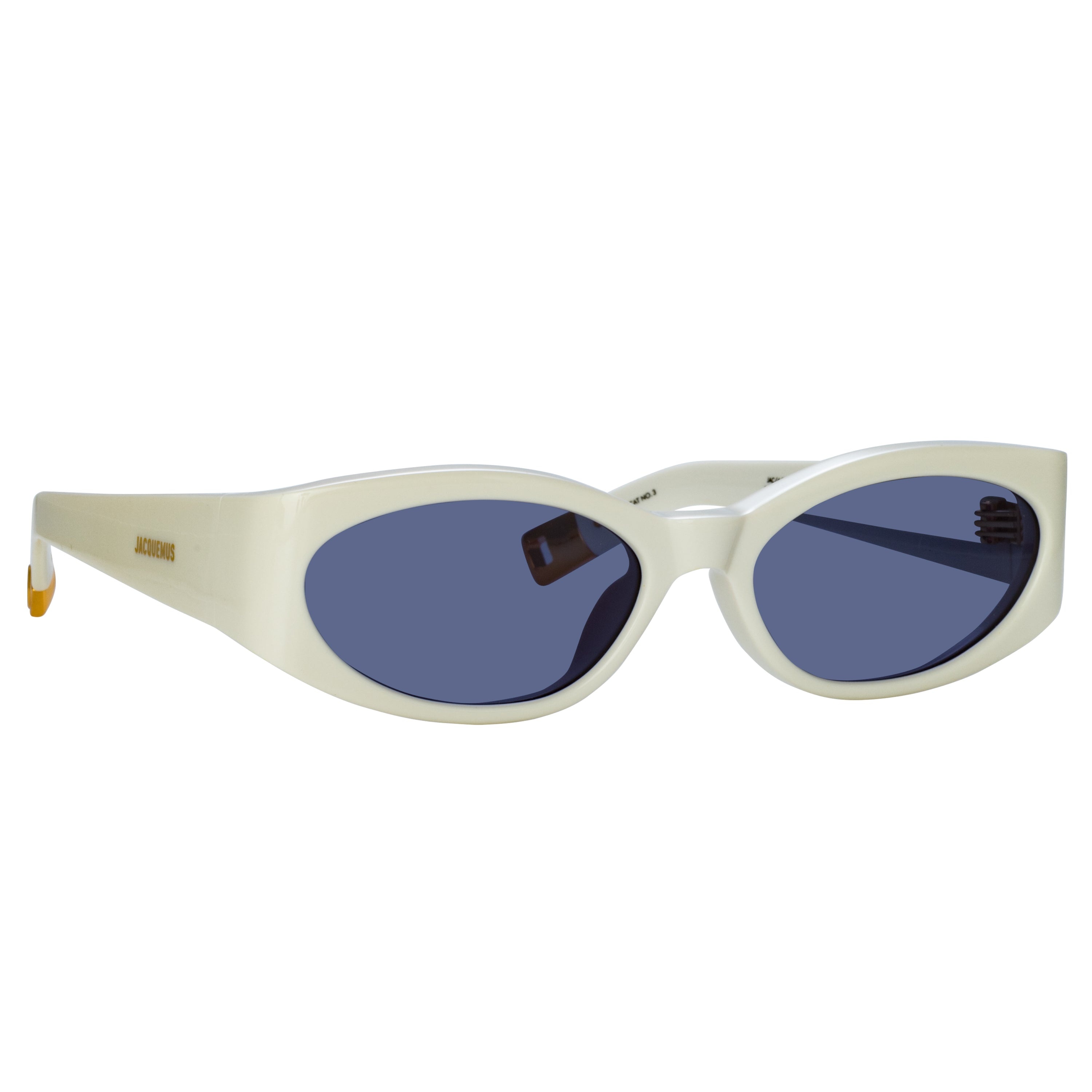 Ovalo Oval Sunglasses in White - 2