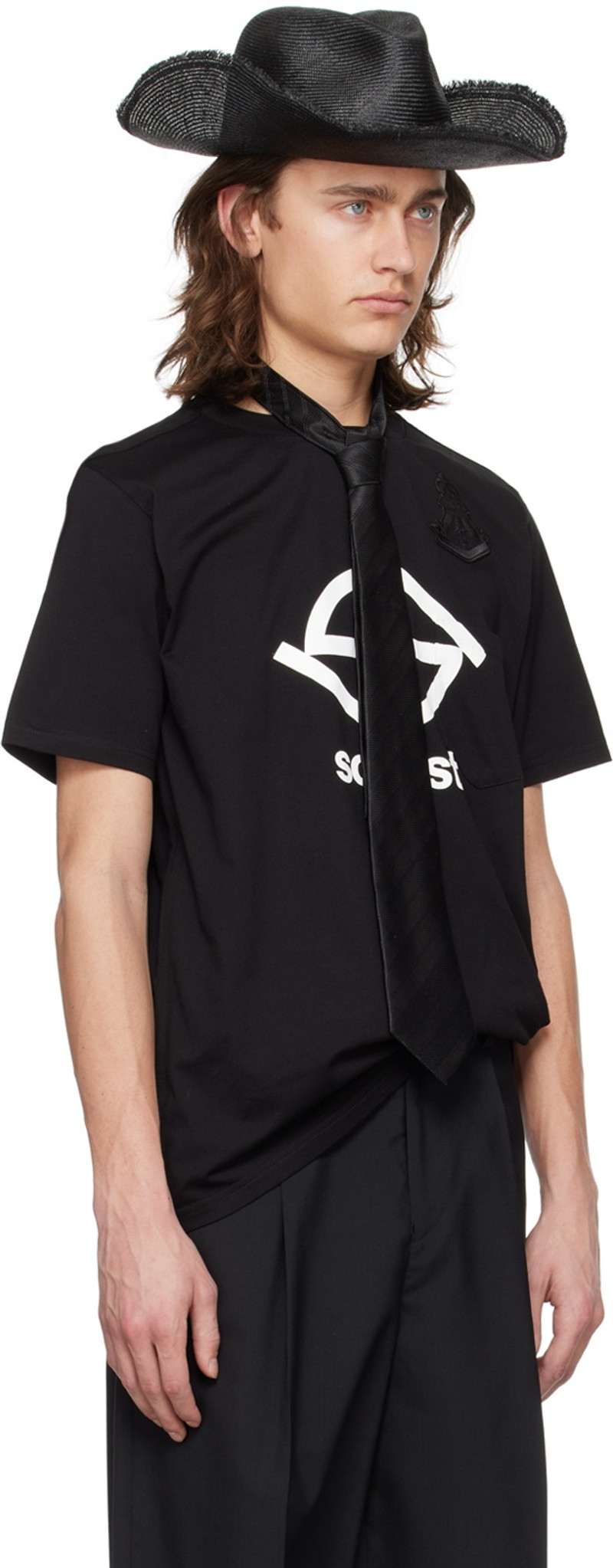 TAKAHIROMIYASHITA TheSoloist. Black Bone Emblem T-Shirt outlook