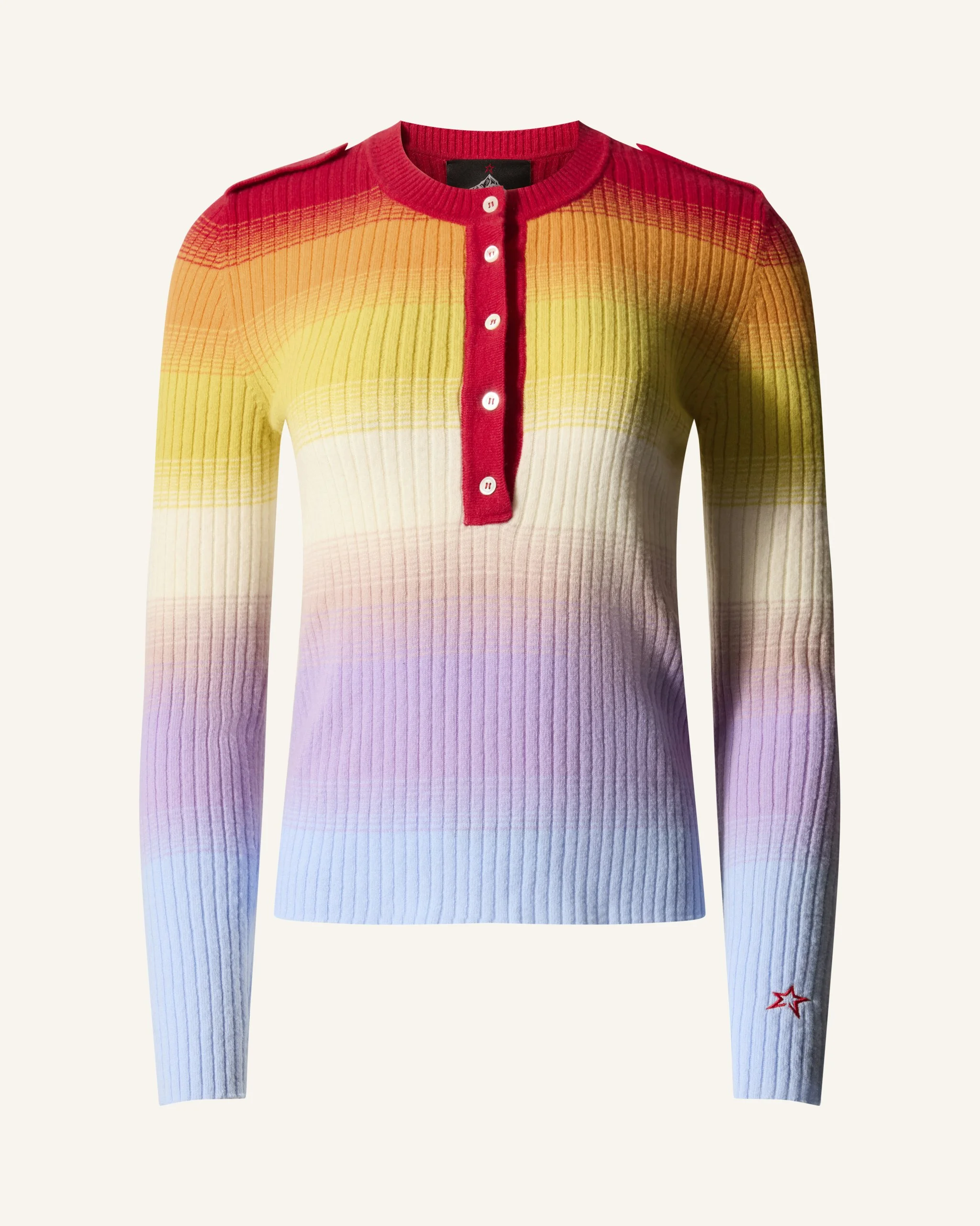 Wool Rainbow Knit Top - 1