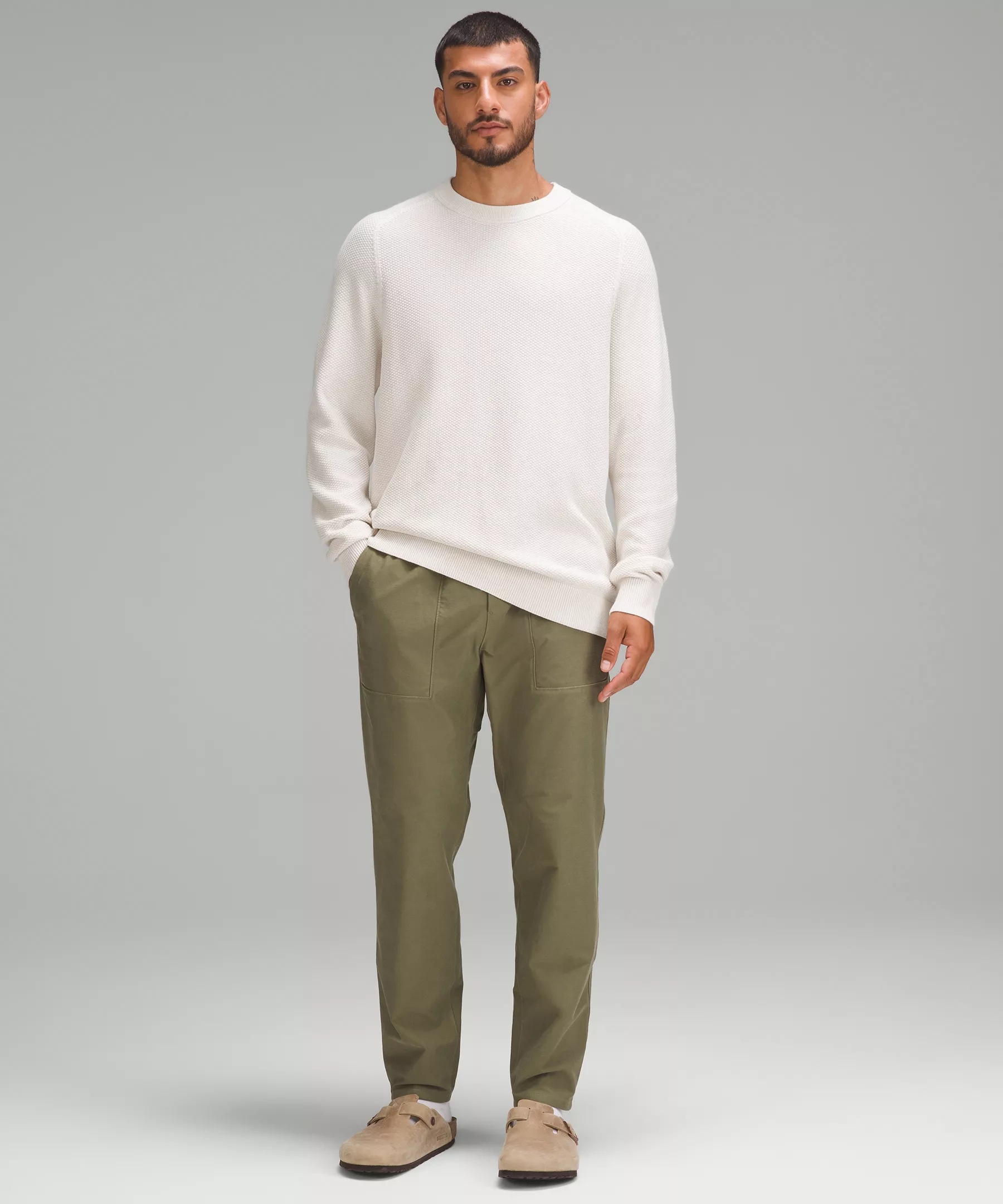 Textured Knit Crewneck Sweater - 2