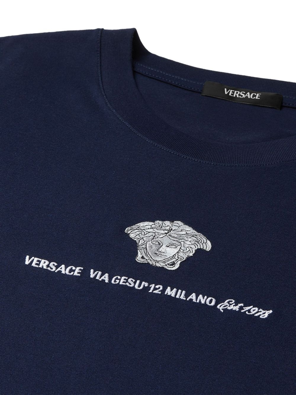 embroidered-Medusa Head T-shirt - 4