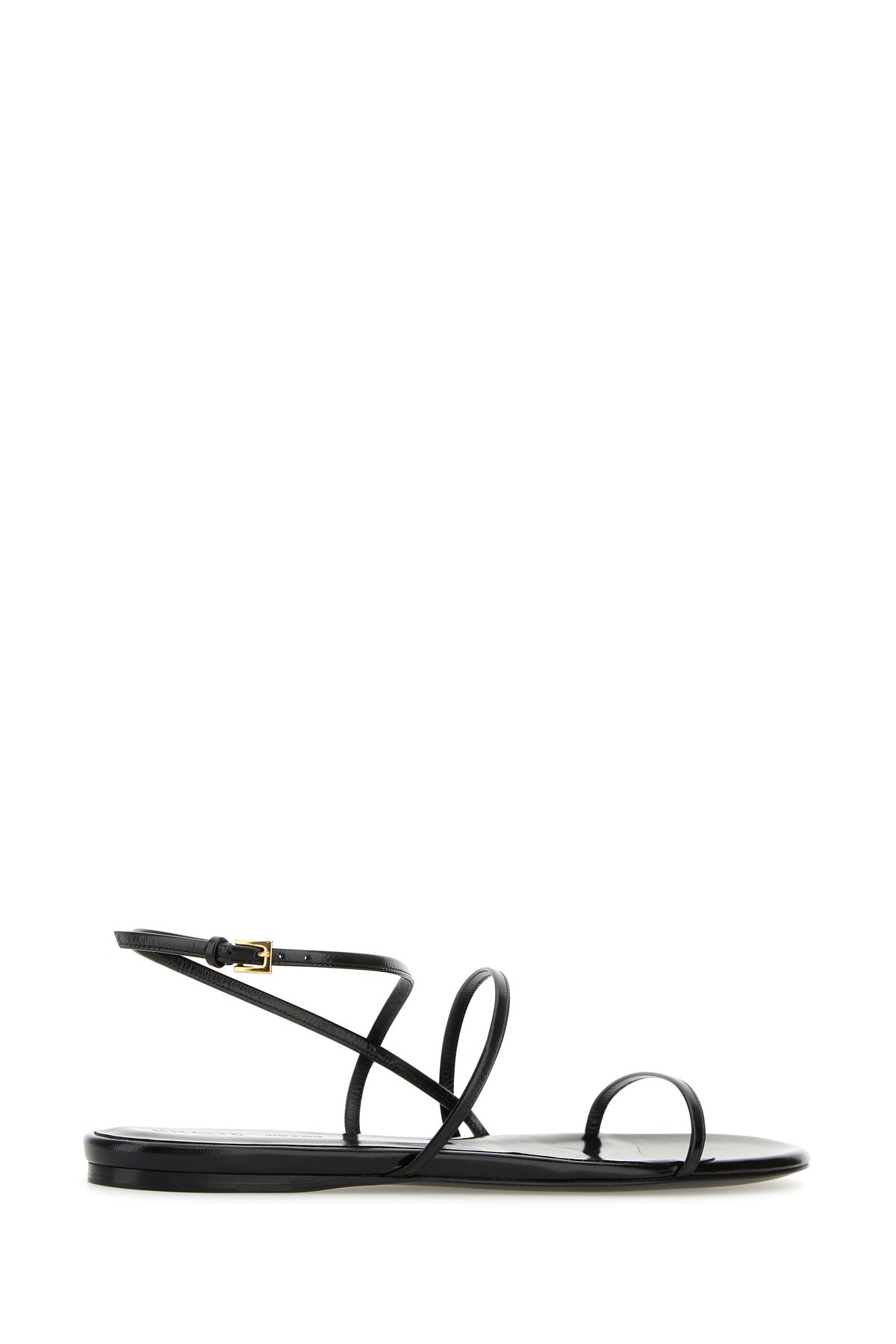 Black leather Loop sandals - 3