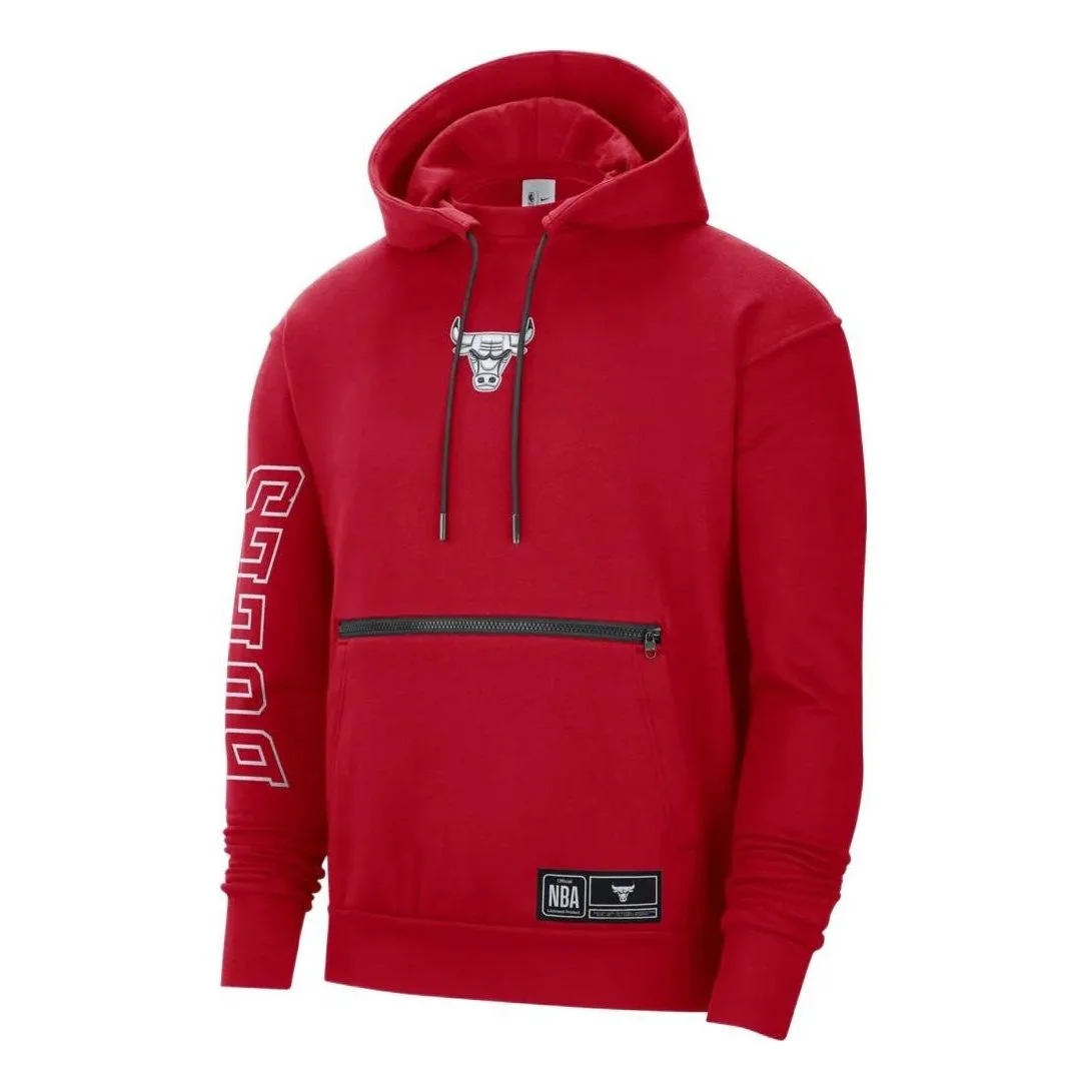 Men's Nike NBA Chicago Bulls Casual Fleece Pullover Red DH9448-657 - 1