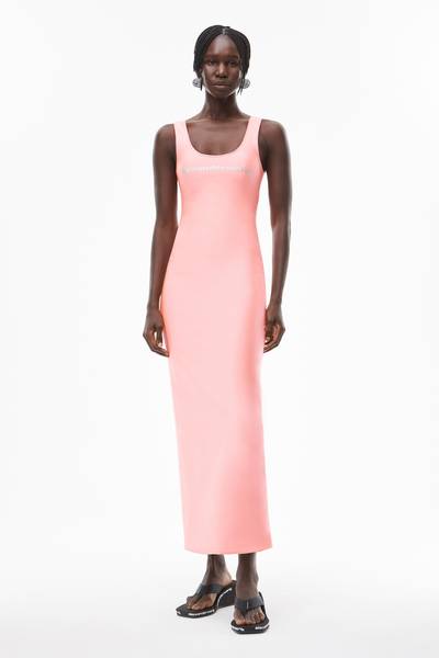 Alexander Wang CRYSTAL LOGO GOWN IN ACTIVE STRETCH outlook