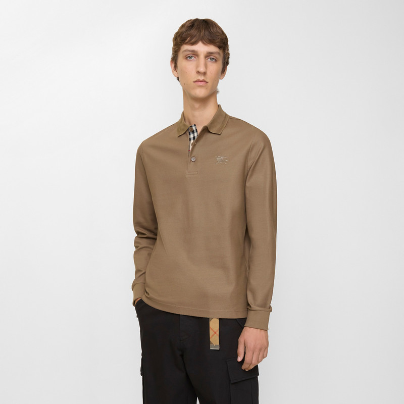 Burberry Long-sleeve Cotton Polo Shirt outlook