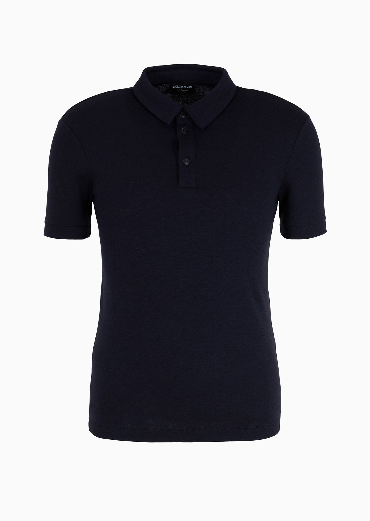 Pure cashmere interlock polo shirt - 1