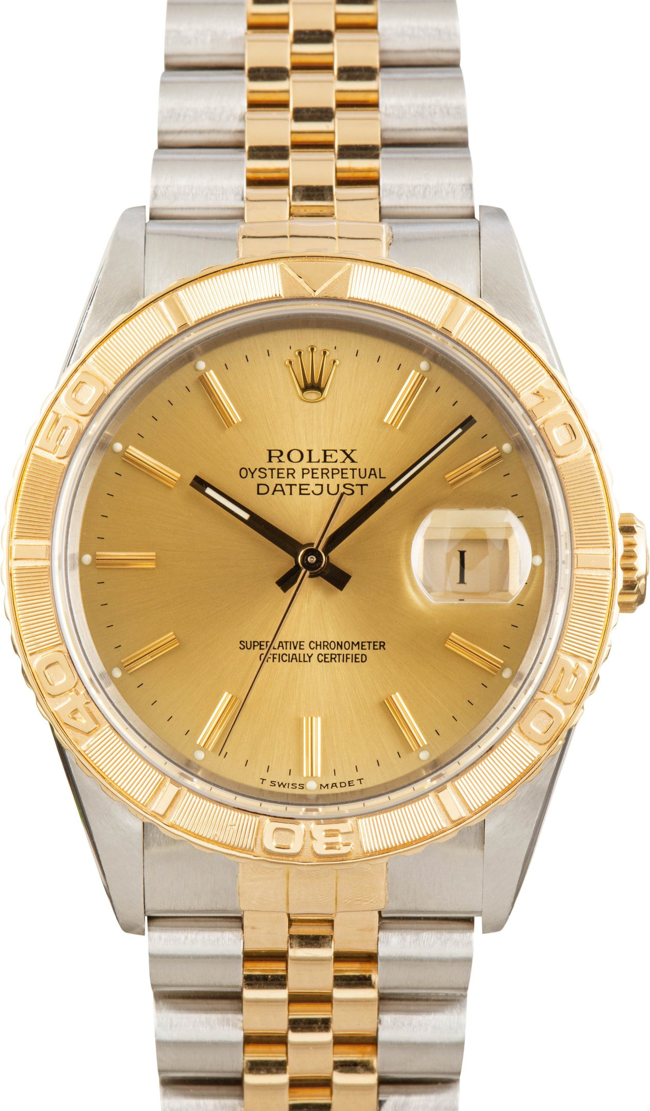 180560 Pre-owned Rolex Thunderbird "Turn-o-Graph" Datejust 16263 - 1