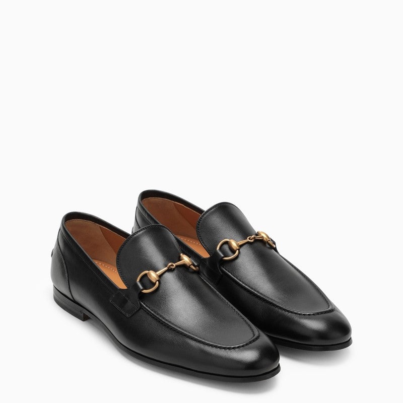 Gucci Black Leather Jordaan Loafers Men - 2