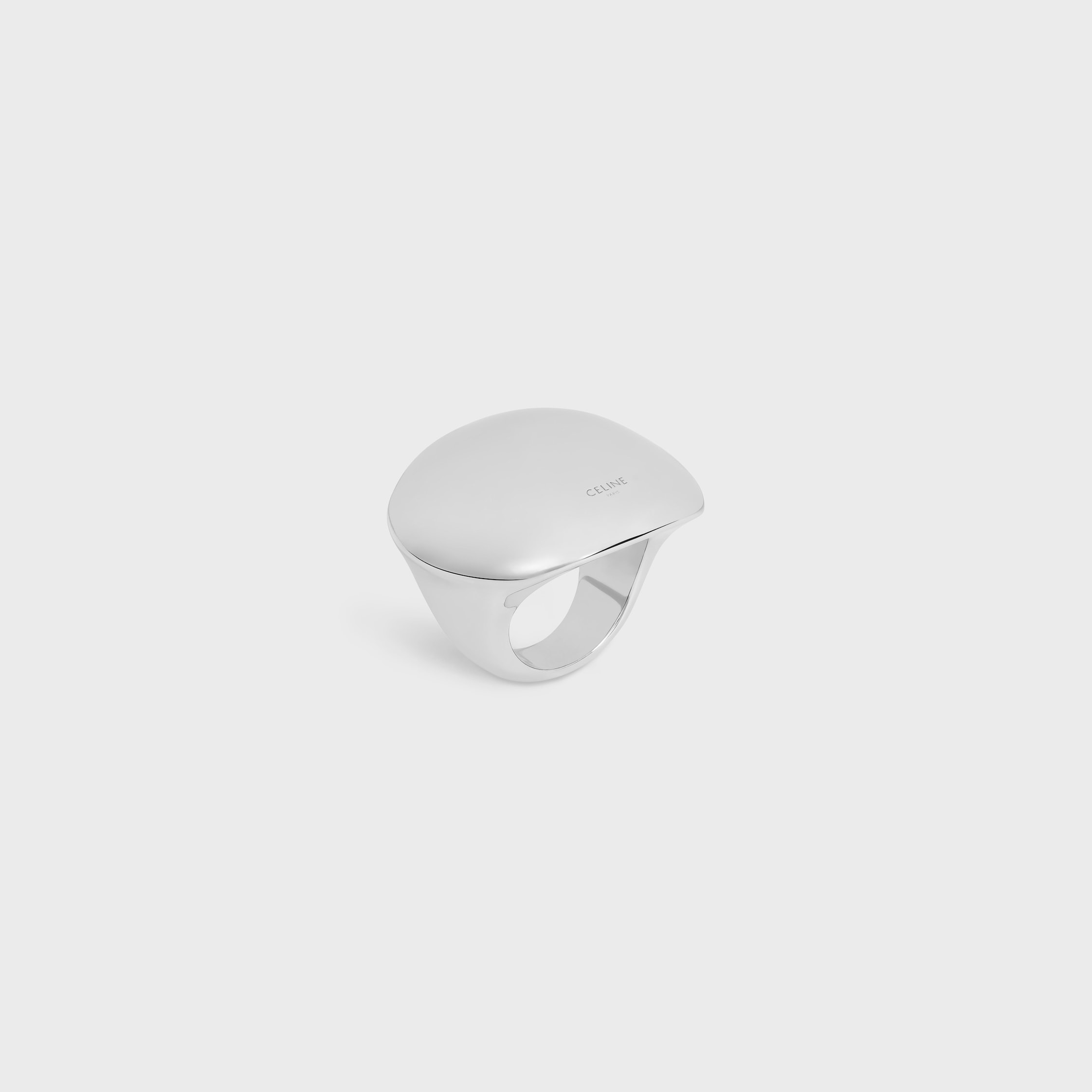 Formes Abstraites Sphere Ring in Brass with Rhodium Finish - 2