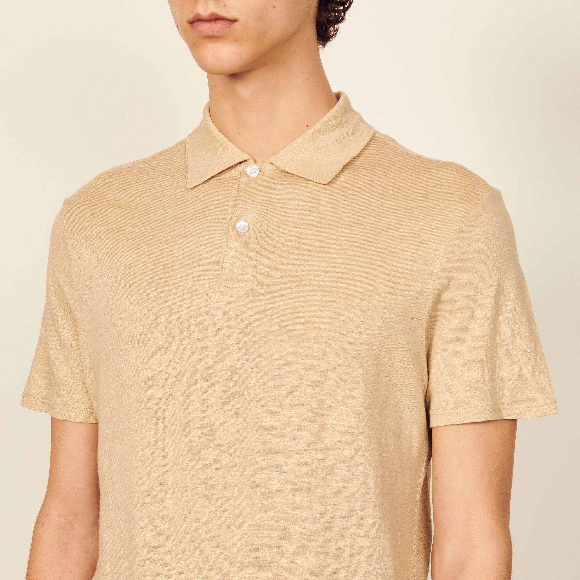 Linen polo shirt - 5