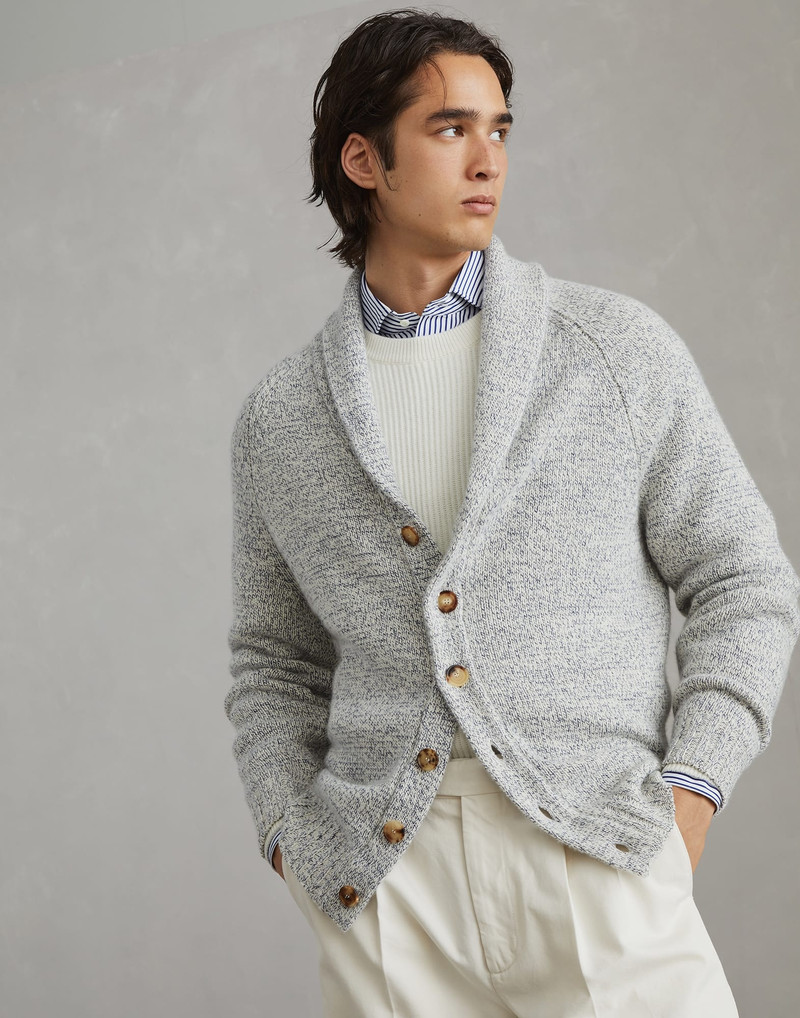 Mouliné 캐시미어 카디건 raglan 소매 1