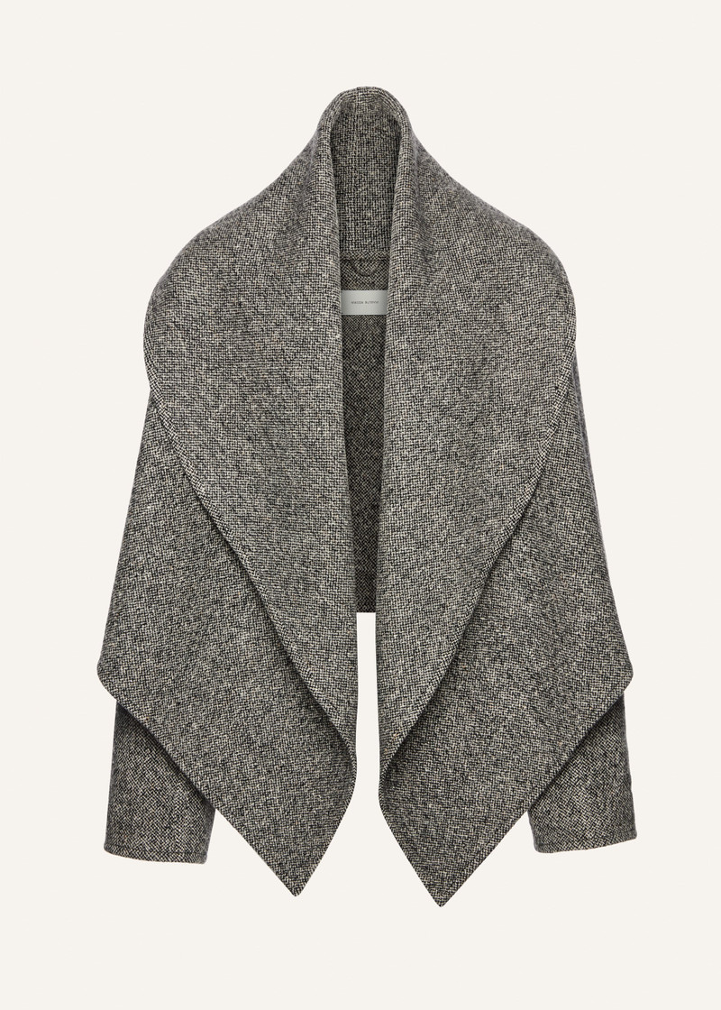 Shawl jacket in grey 1