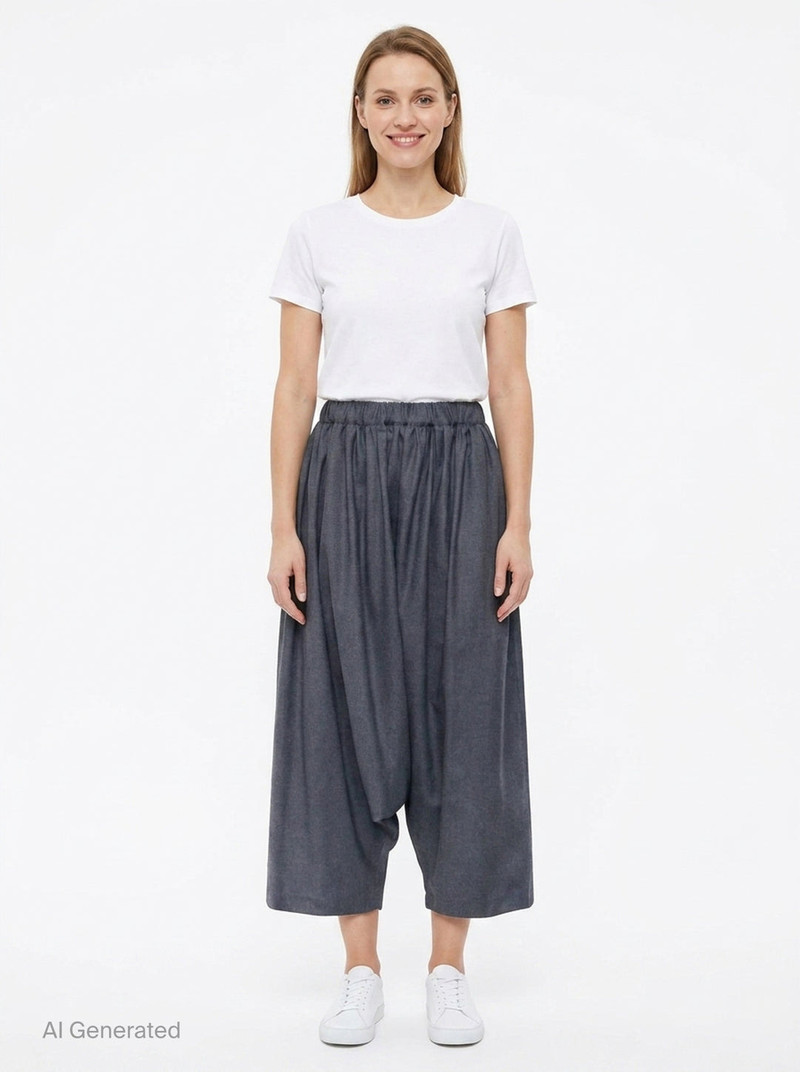 Elastic Waist Wide Leg Pants 4