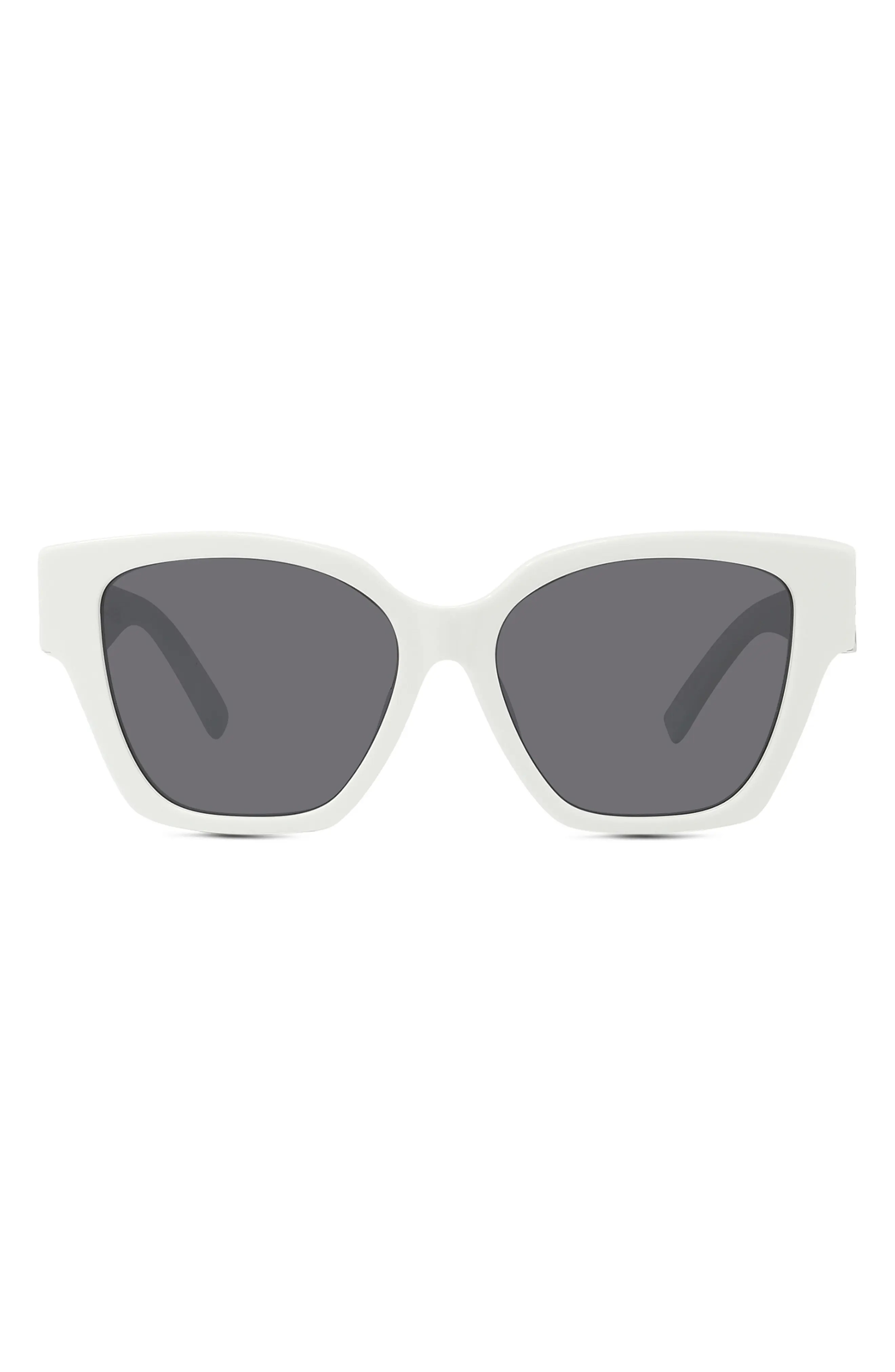 4G 56mm Square Sunglasses in Ivory /Smoke Mirror - 1