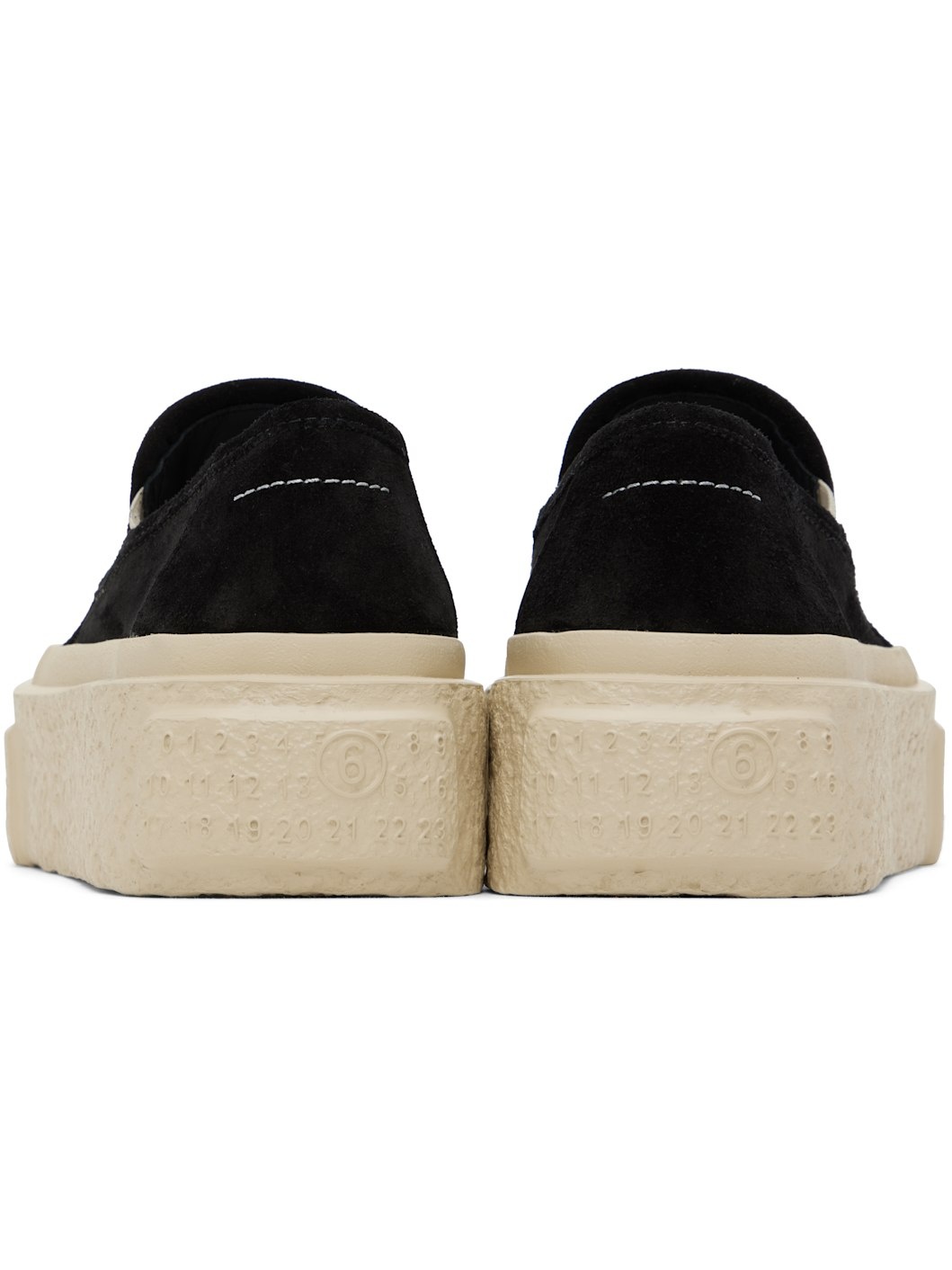 Black Suede Platform Slip-On Sneakers - 2