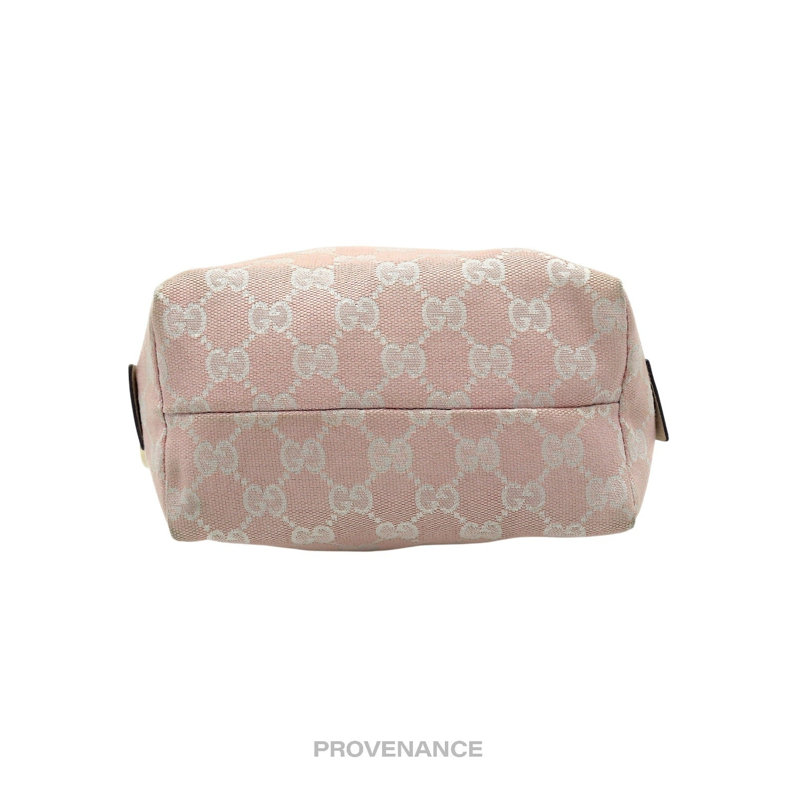 Gucci Cosmetic Pouch - Powder Pink GG Canvas Heart - 3