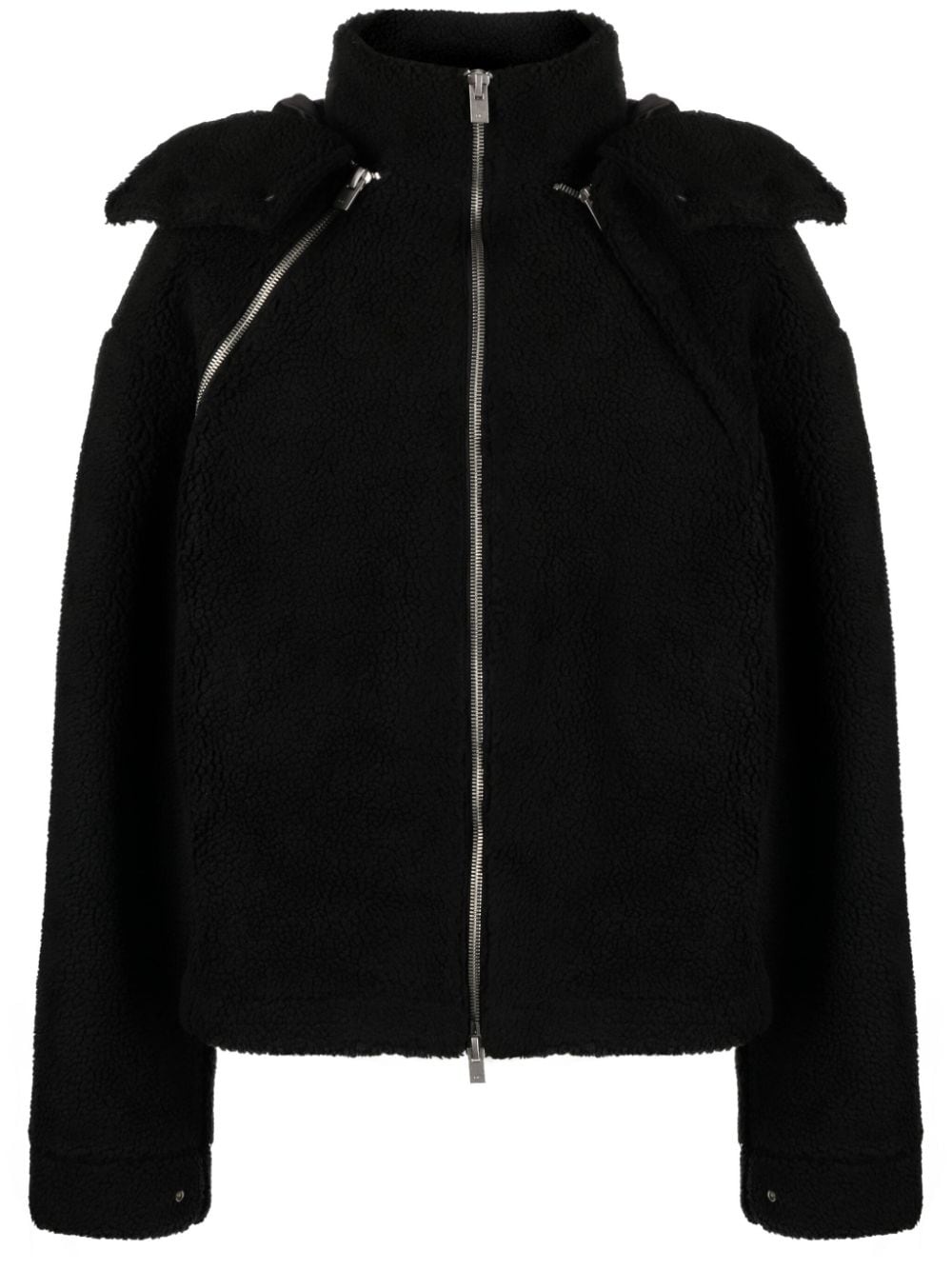 classic-hood fleece jacket - 1