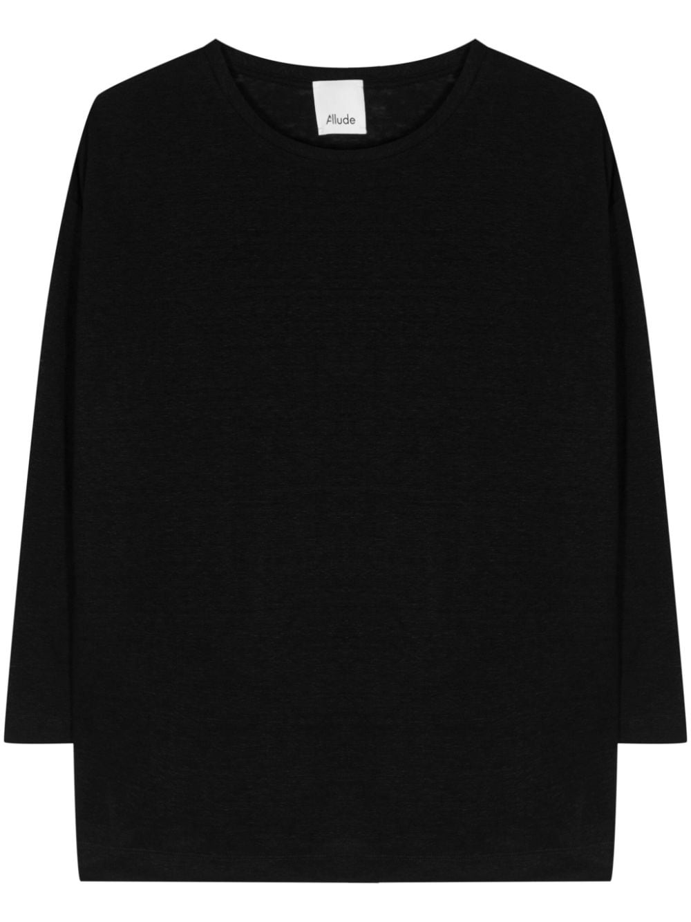 drop-shoulder linen jumper - 1