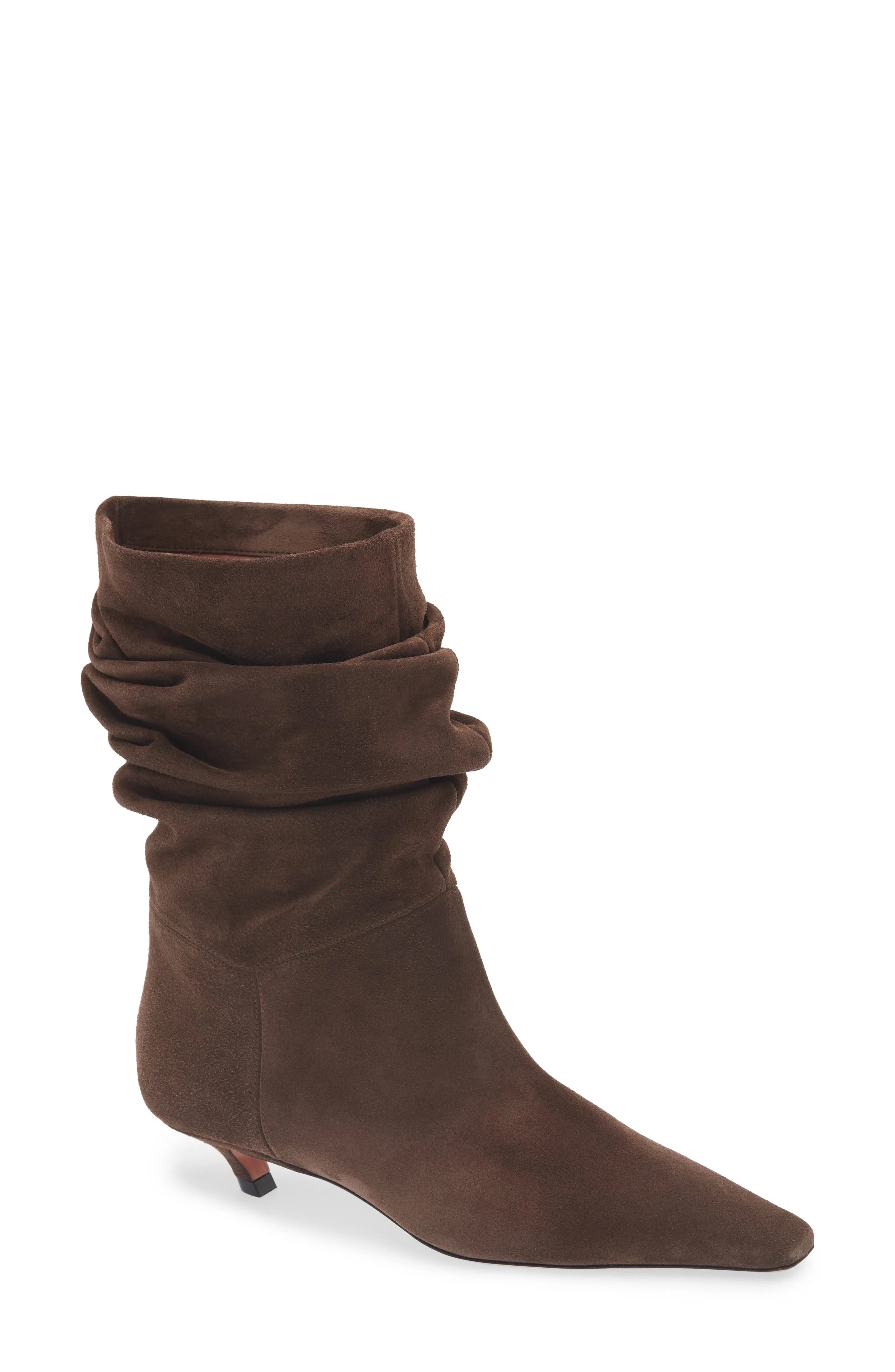 Amina Muaddi Jamie Slouch Bootie in Crosta Coffee at Nordstrom - 1