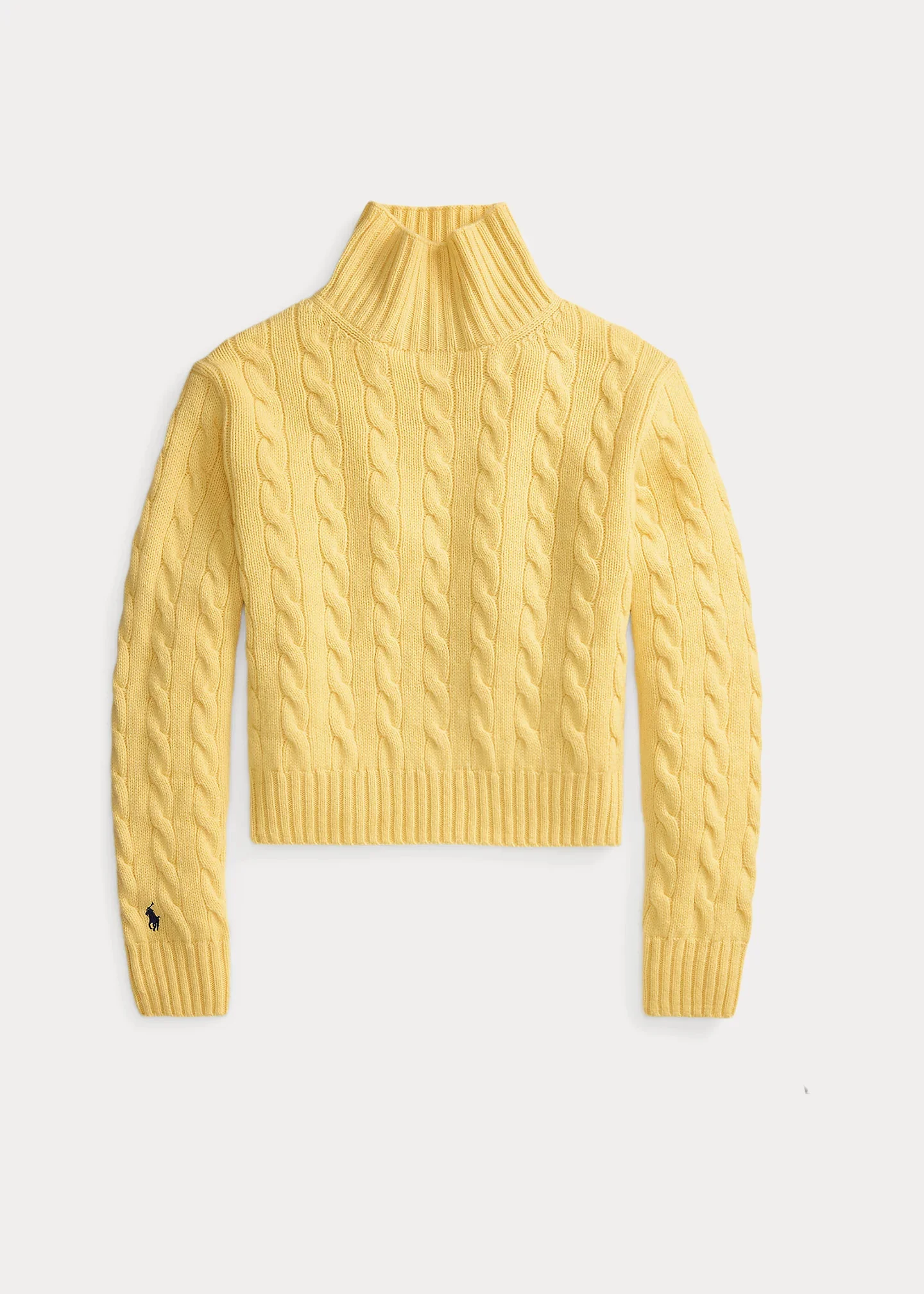 Cable-Knit Wool-Cashmere Turtleneck - 1