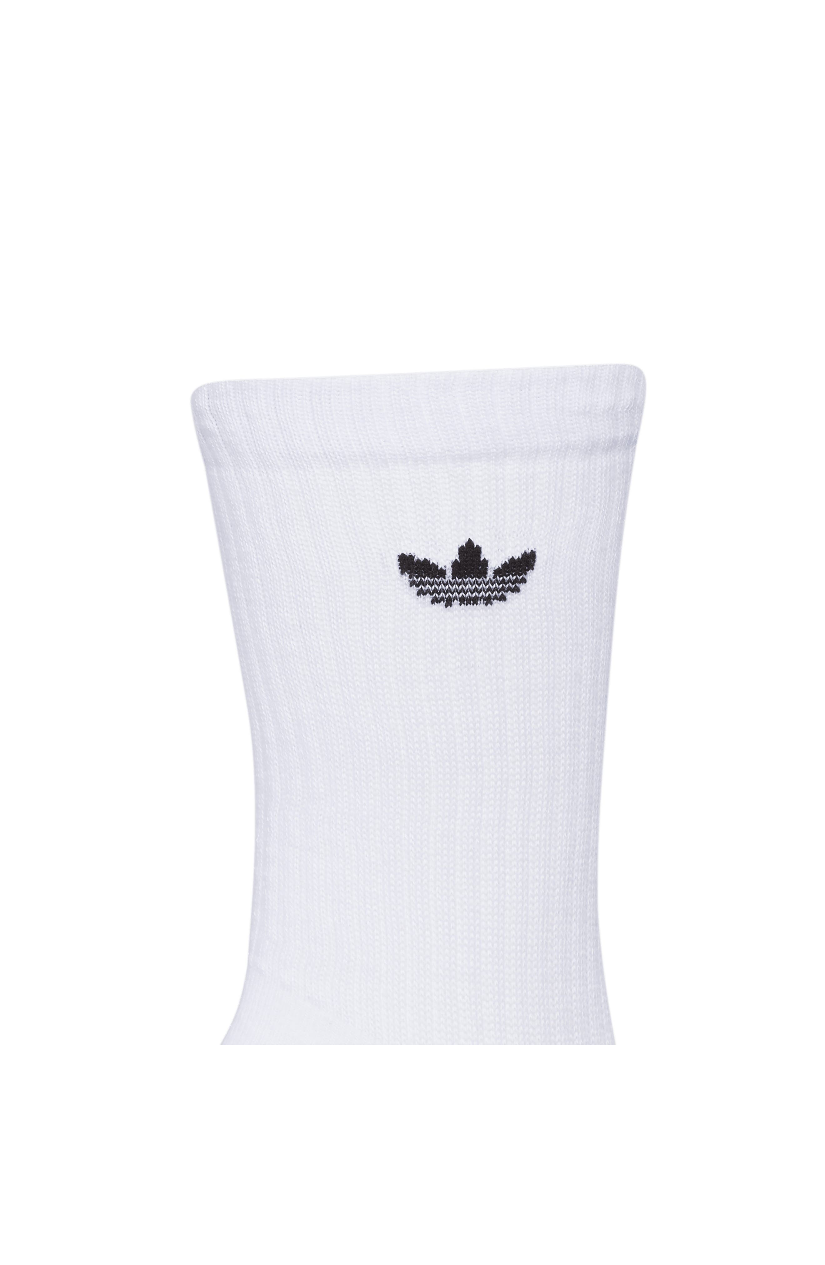 adidas Originals Trefoil 3-Pack Crew Socks in White/Black/Wonder White at Nordstrom - 3