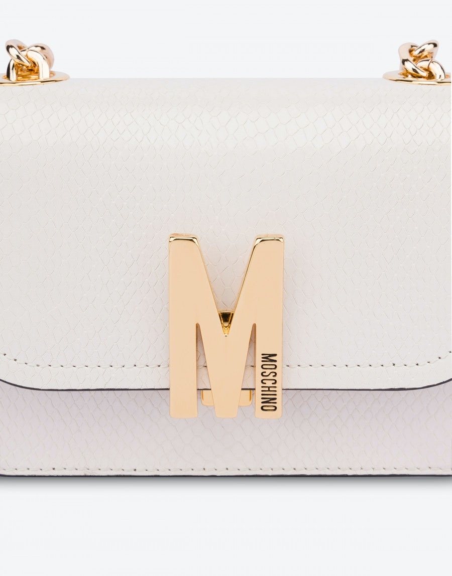 SMALL SHOULDER M BAG WITH PYTHON PRINT - 4