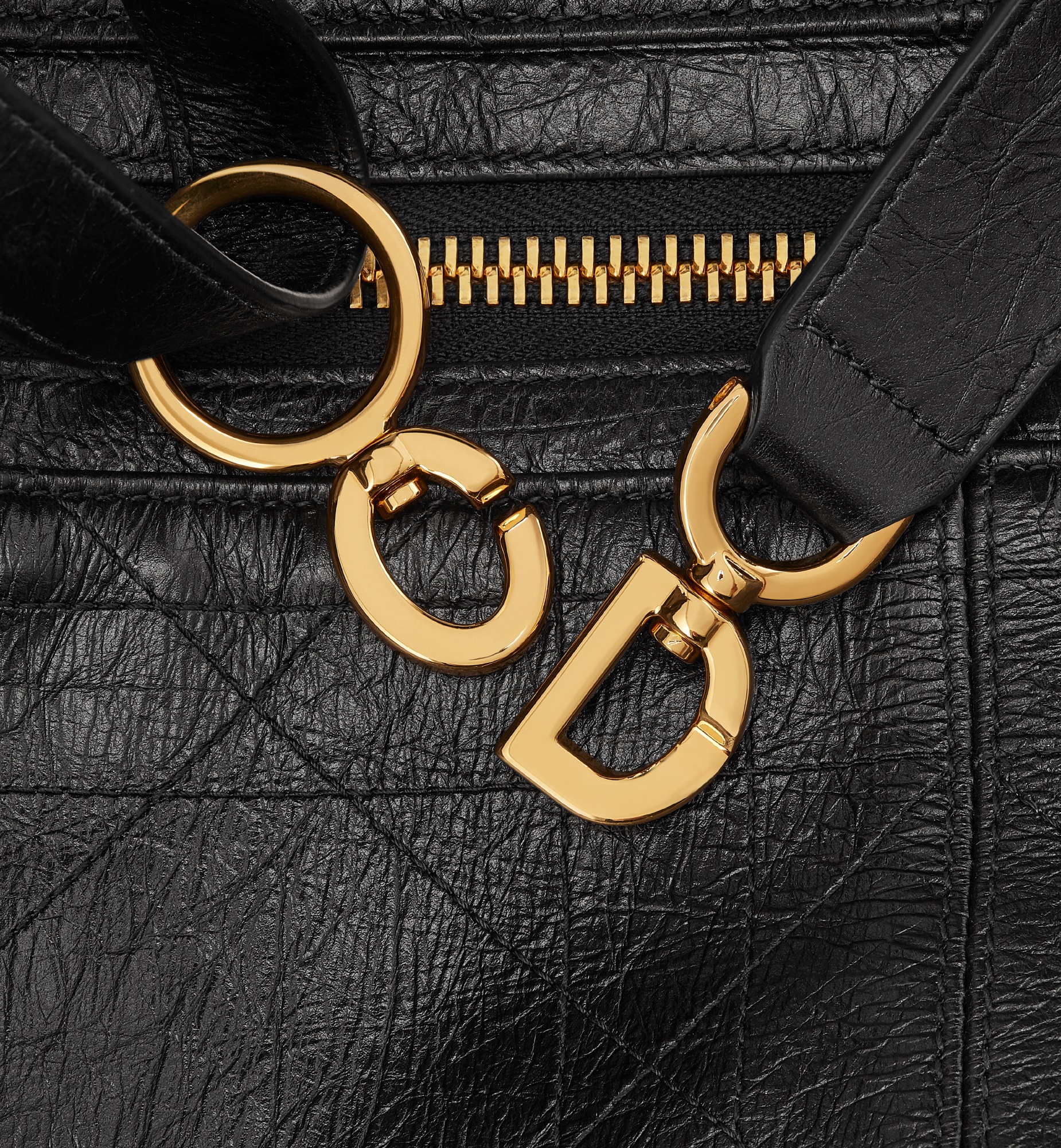 Large D-Journey Crinkled Calfskin Bag - 4