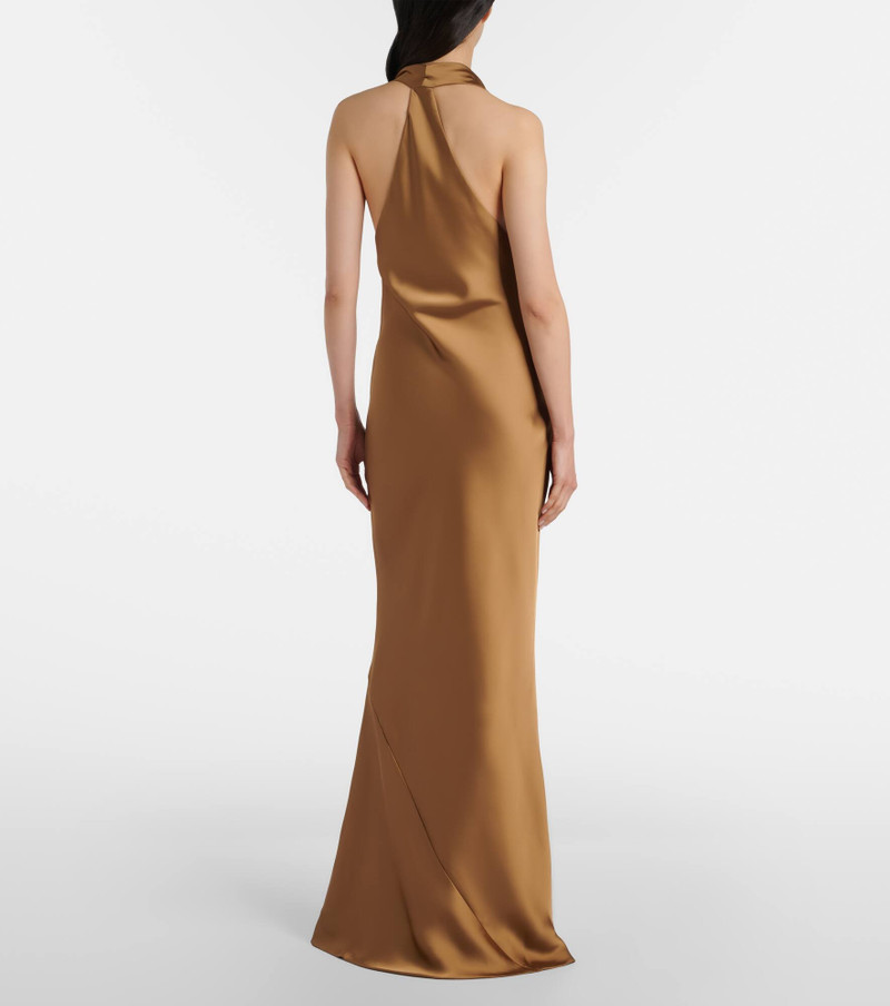 Halterneck satin gown 3