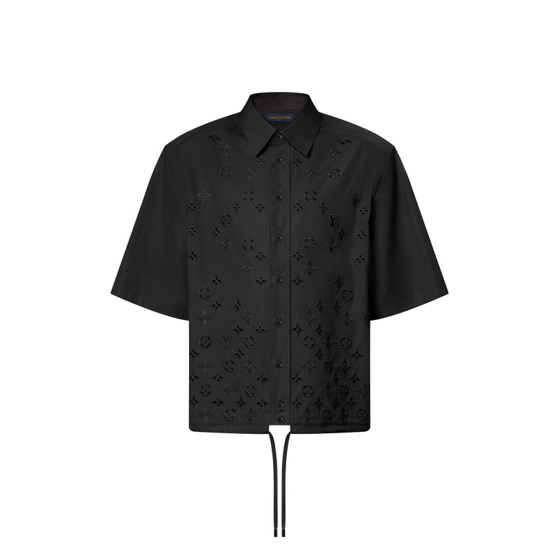 Monogram Flowers Embroidered Short-Sleeved Shirt - 1