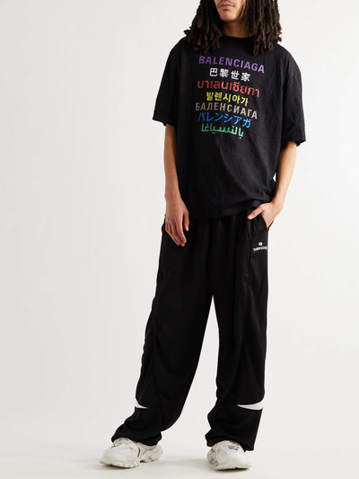 BALENCIAGA Oversized Printed Jersey T-Shirt outlook