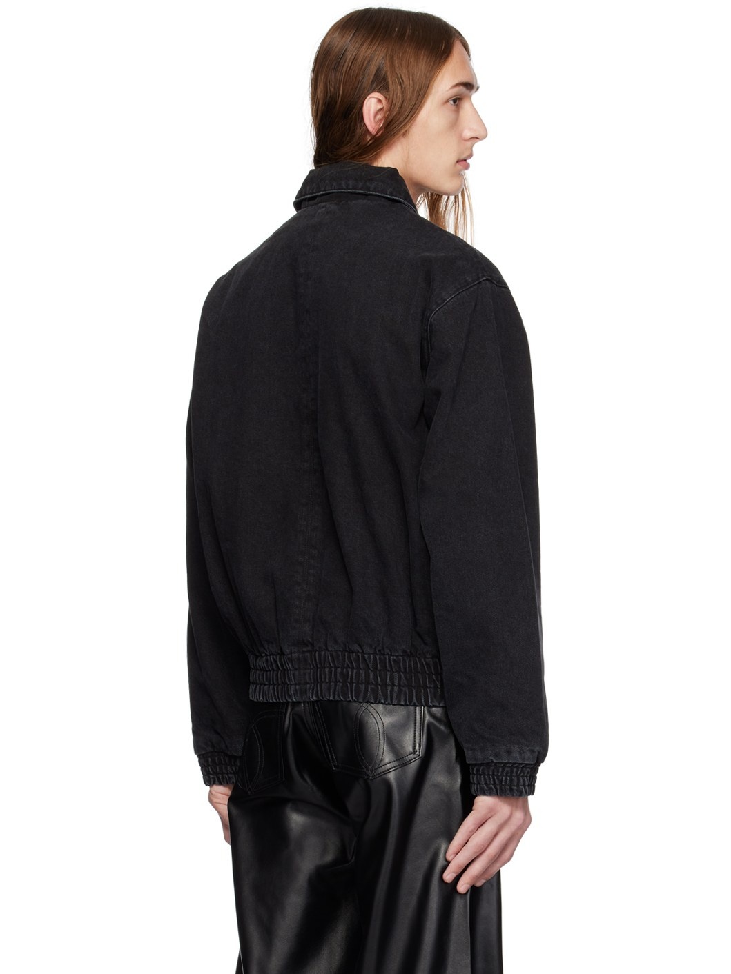 Black Faded Denim Jacket - 3
