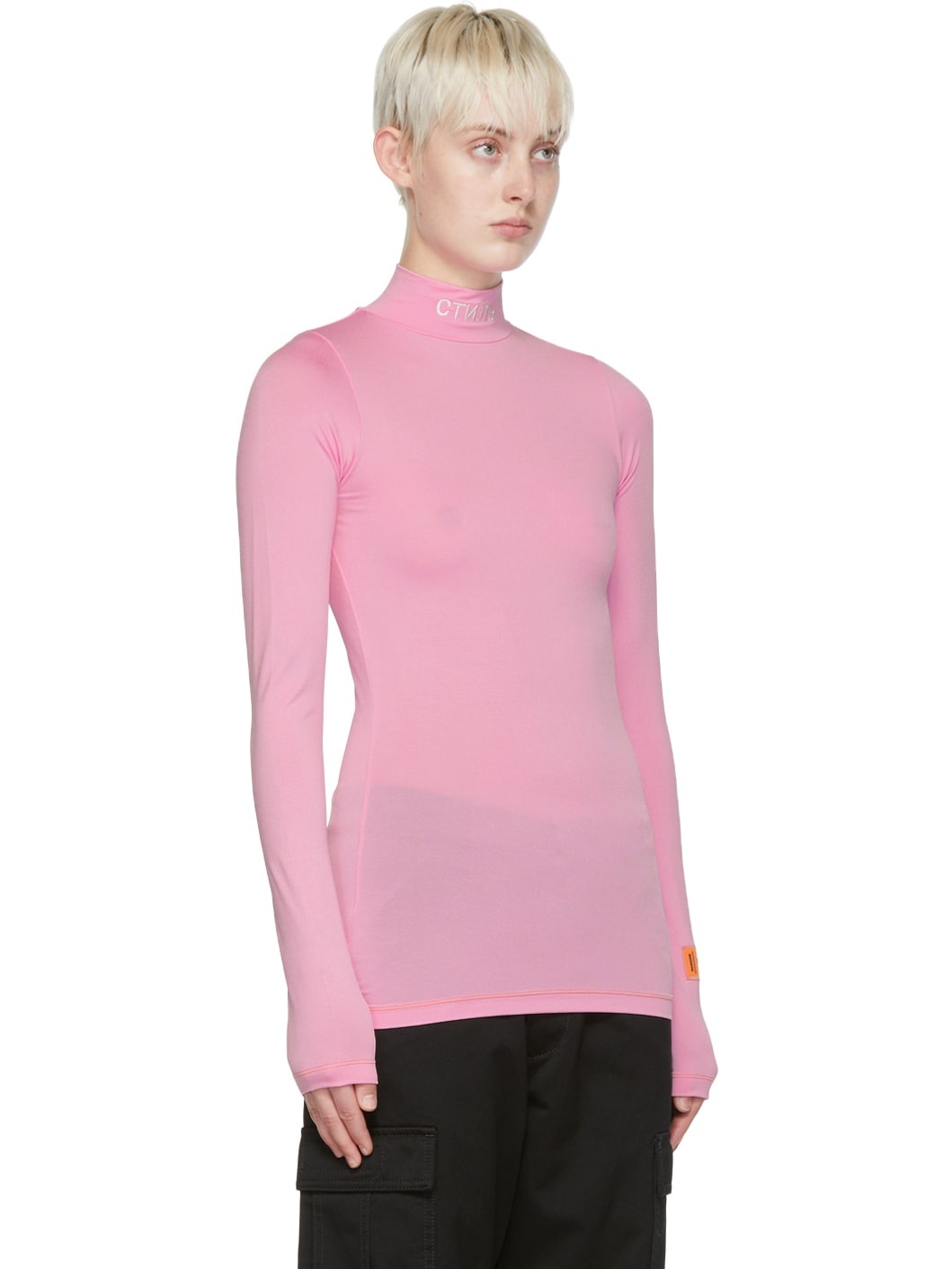Pink Viscose Long-Sleeve T-Shirt - 2