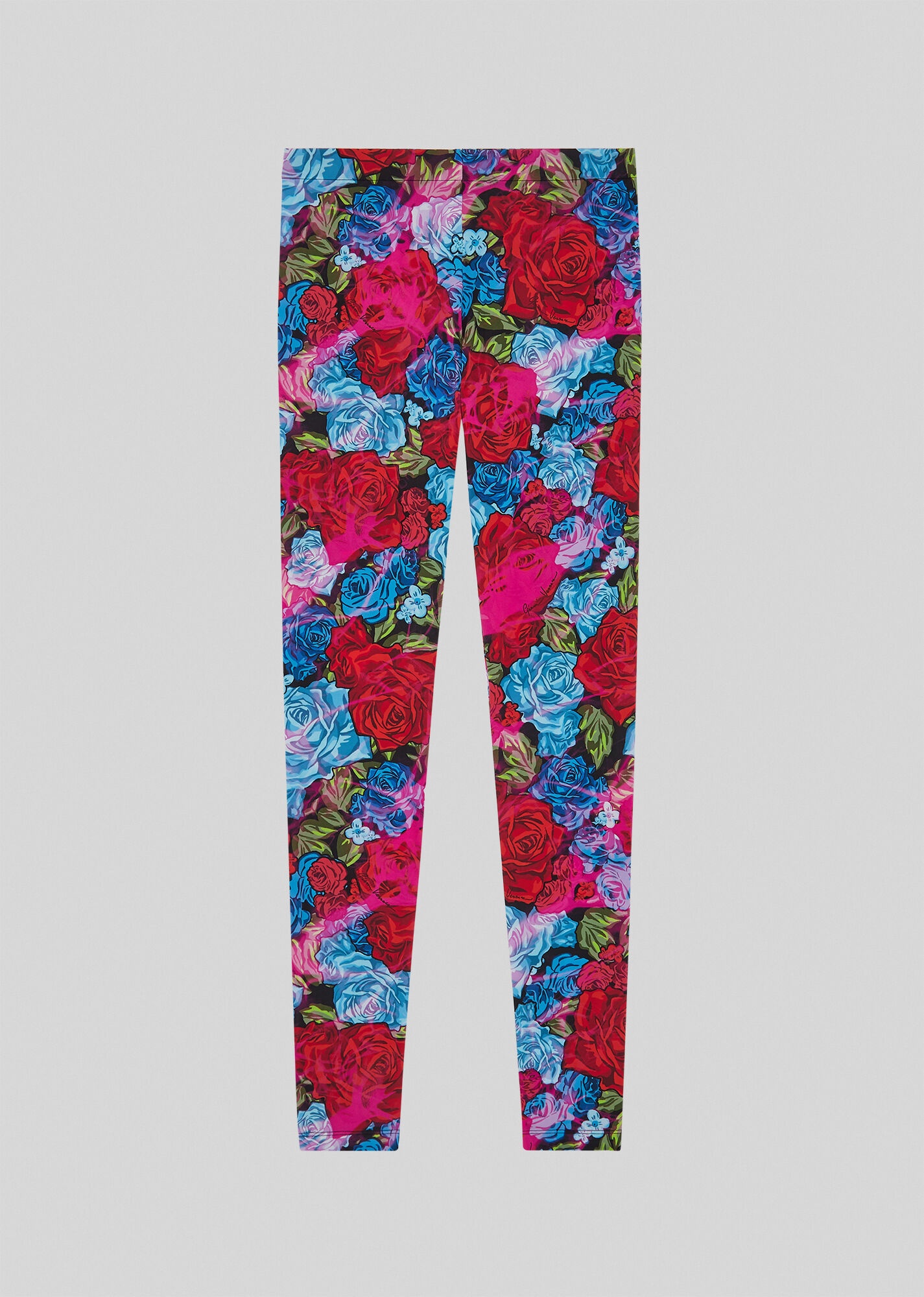 Tie-Dye Roses Print Leggings - 1