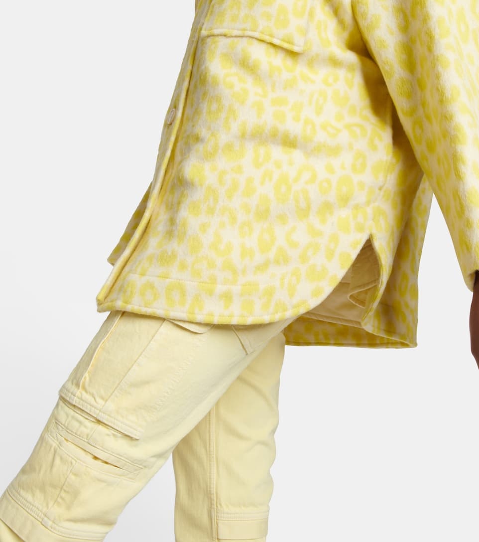 Printed virgin wool overshirt - 5