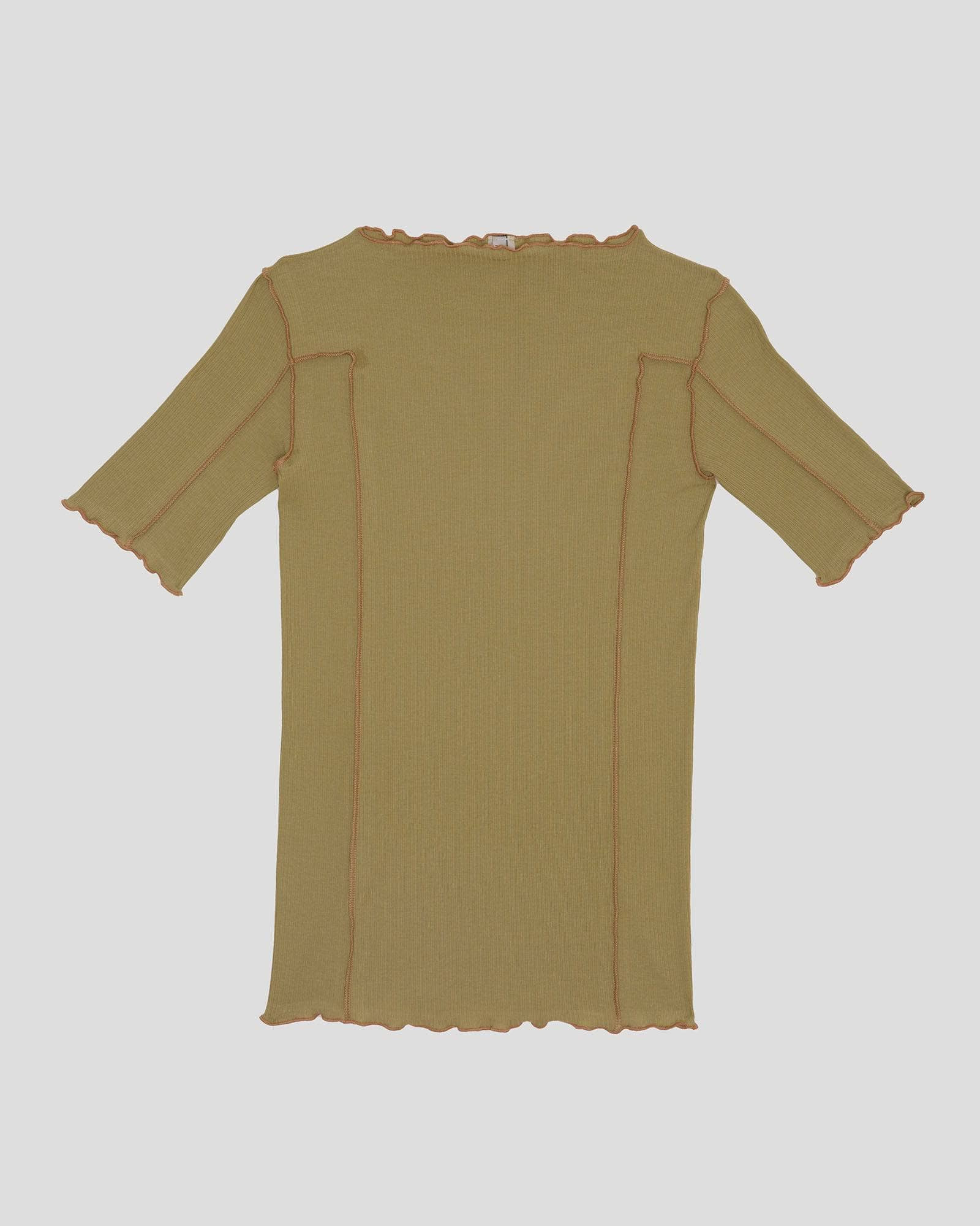 Omato 3/4 Tee Shirt - Fine Organic Cotton Rib - 7