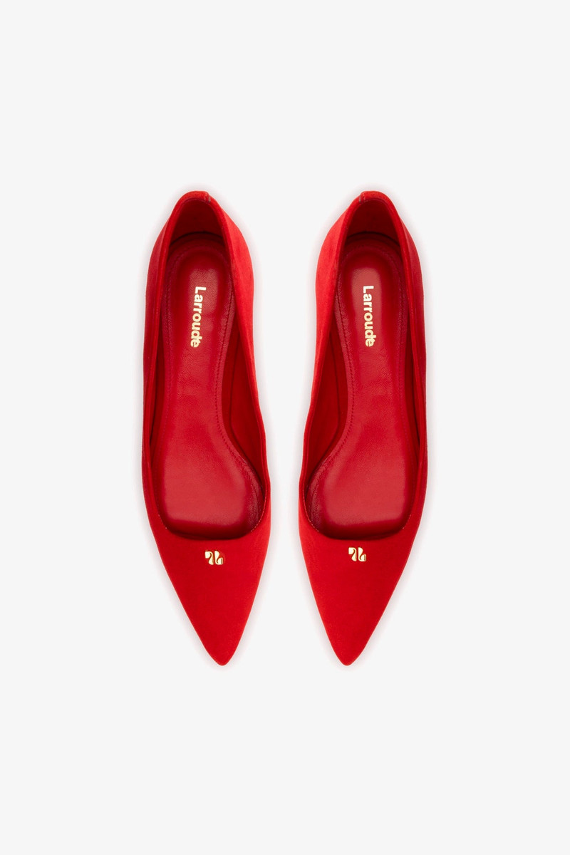 Ruth Pump In Scarlet Suede 3