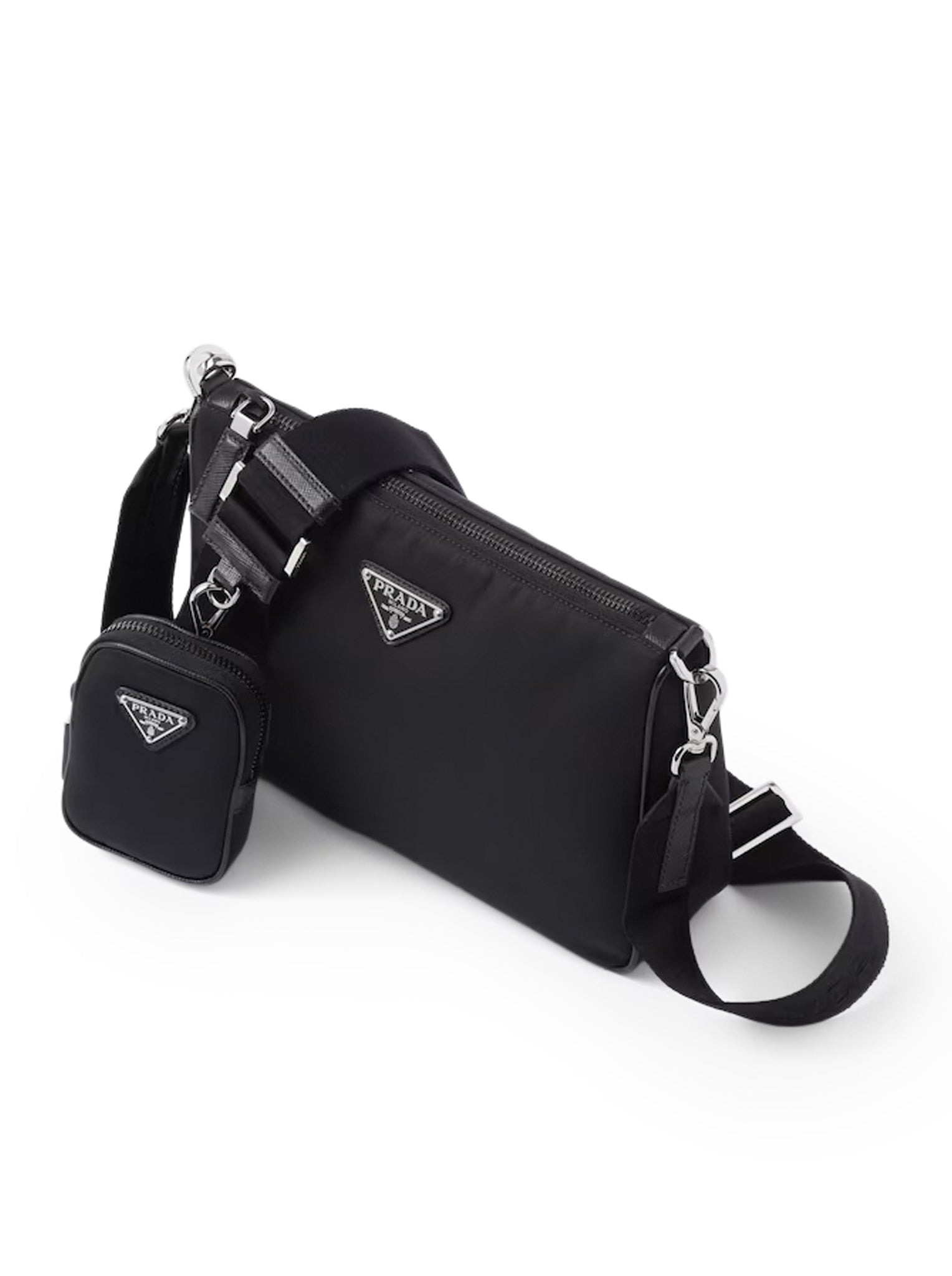 SHOULDER BAG IN RE-NYLON AND SAFFIANO - 5