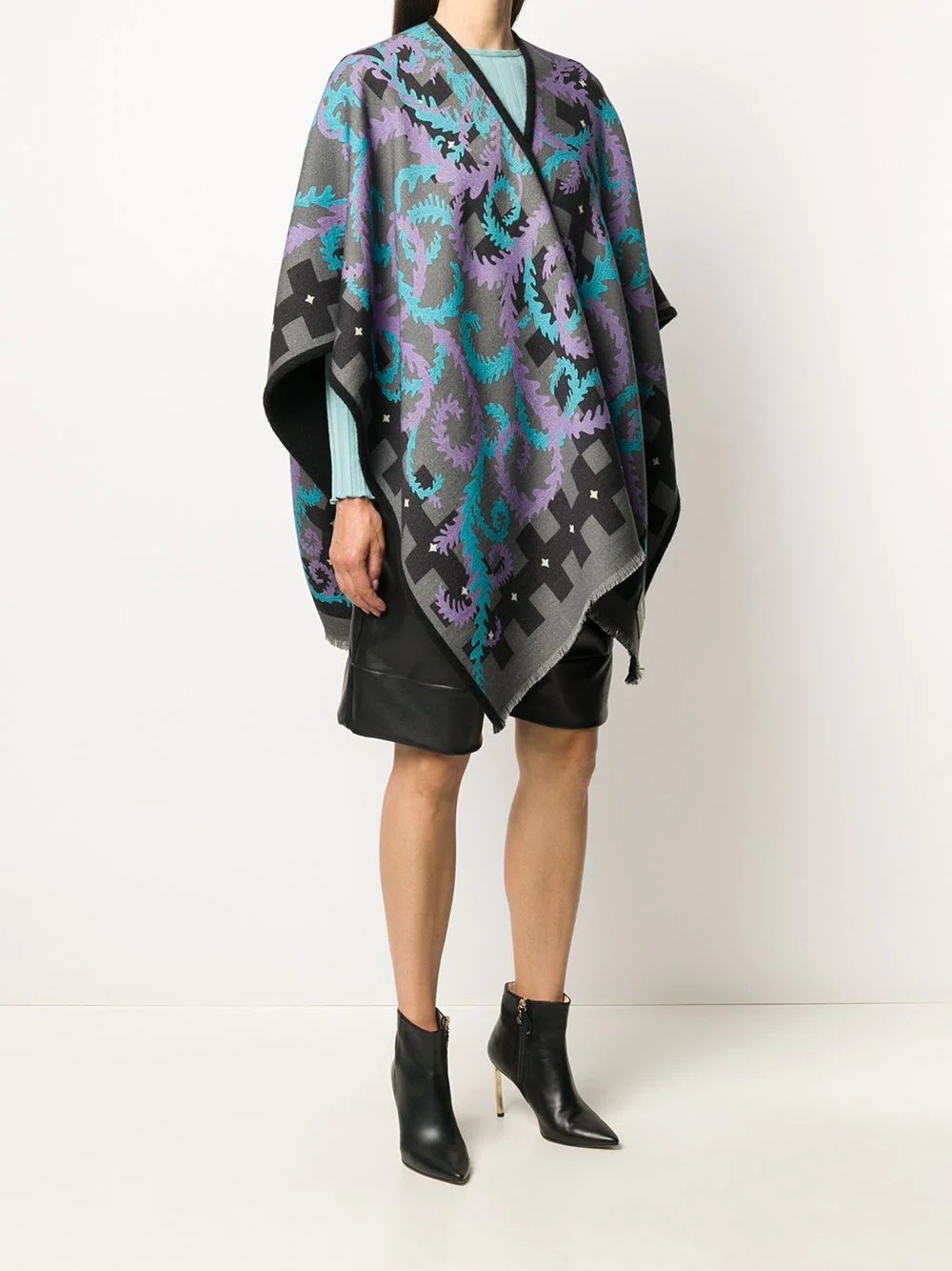 x Koché abstract-print oversize wool scarf - 3