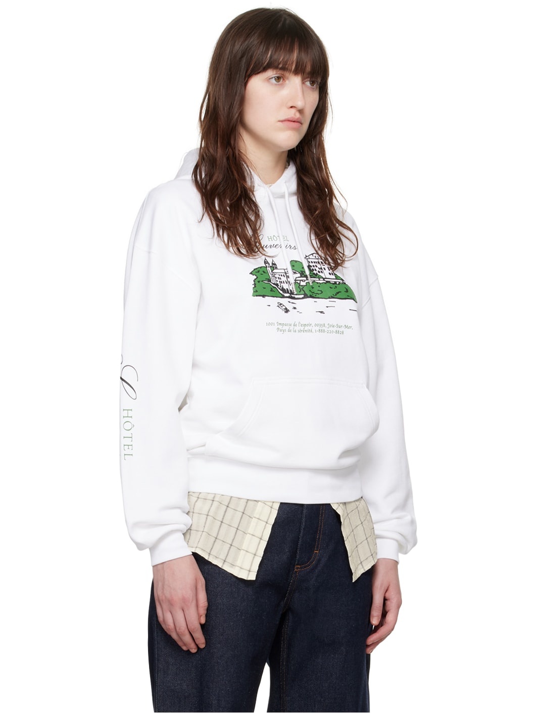 White JJJJound Edition 'Hôtel Souvenirs' Hoodie - 2