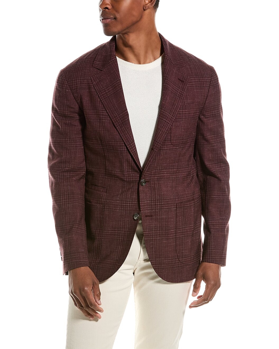 Brunello Cucinelli Wool & Silk-Blend Blazer - 3