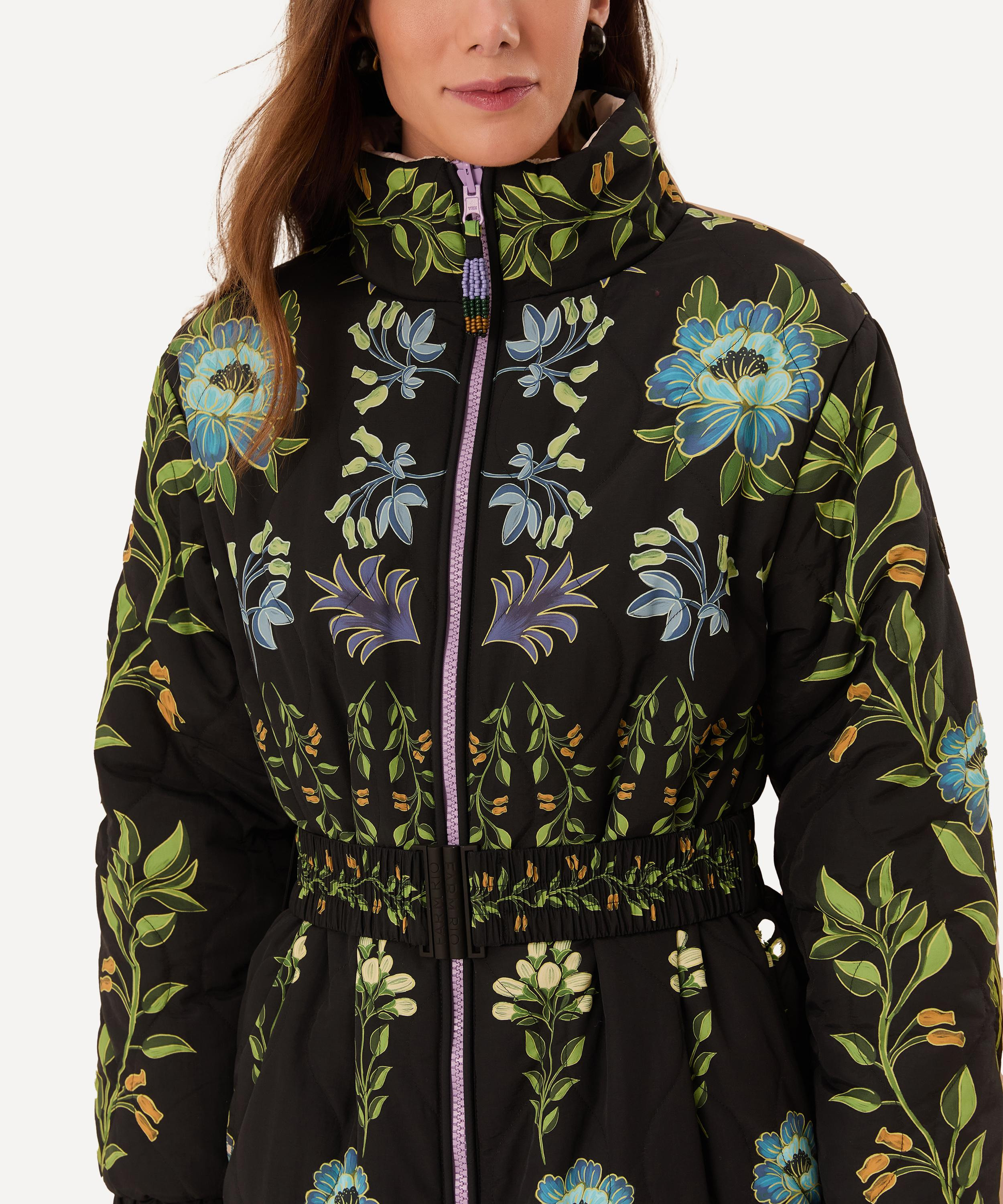 Black Winter Garden Reversible Maxi Puffer Jacket - 3