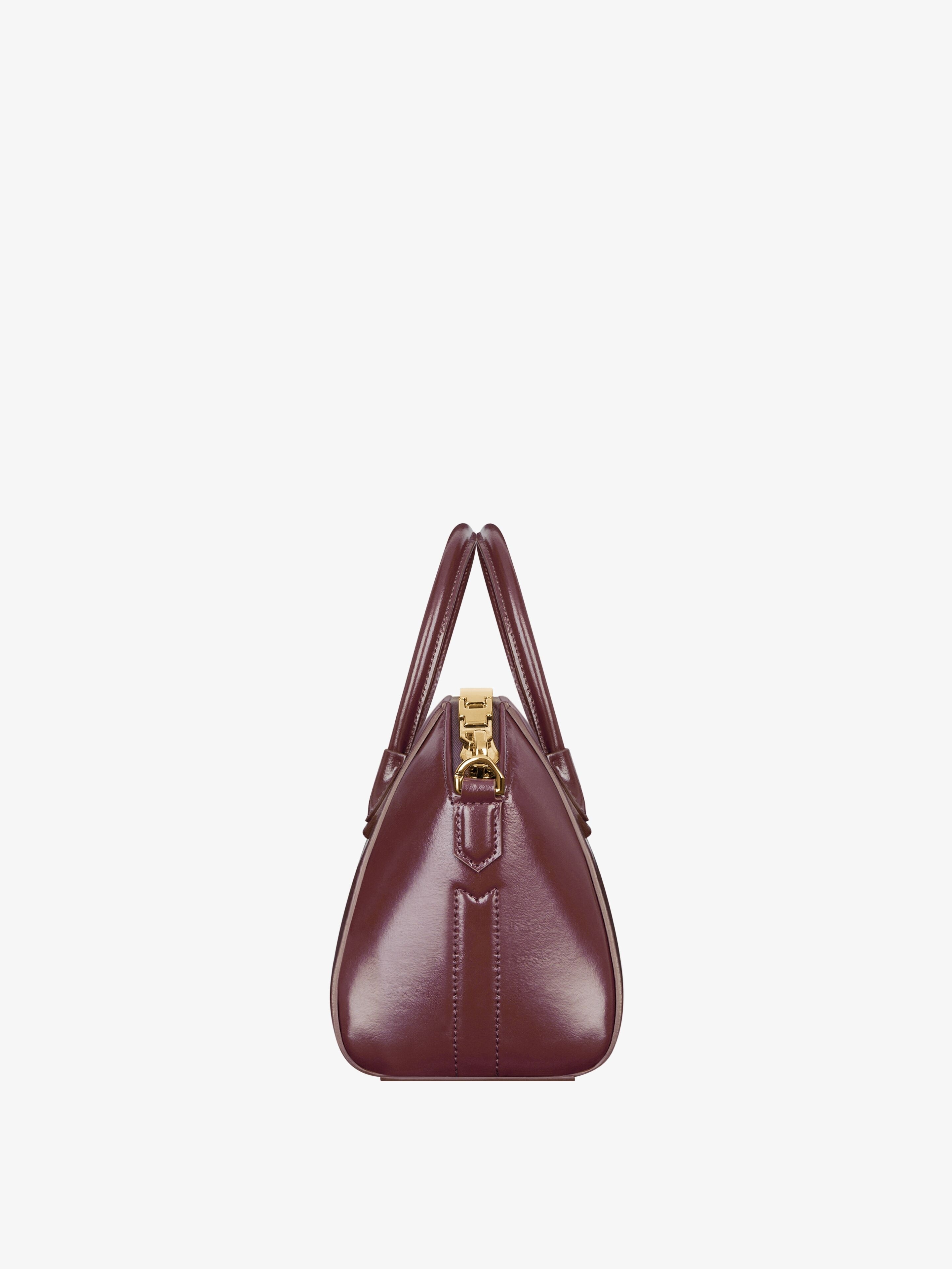 MINI ANTIGONA BAG IN BOX LEATHER - 3