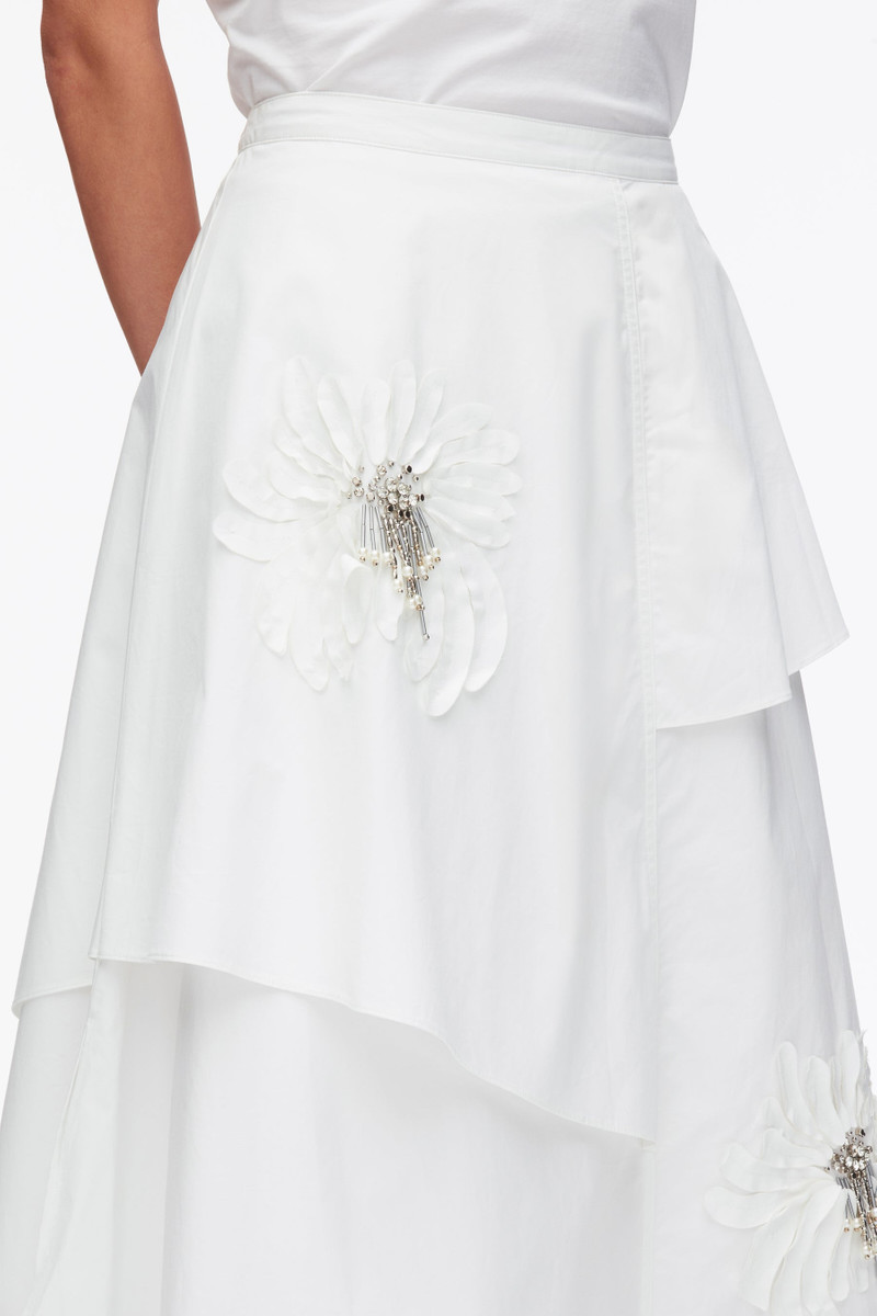 Layered Skirt with Floral Appliqué 6