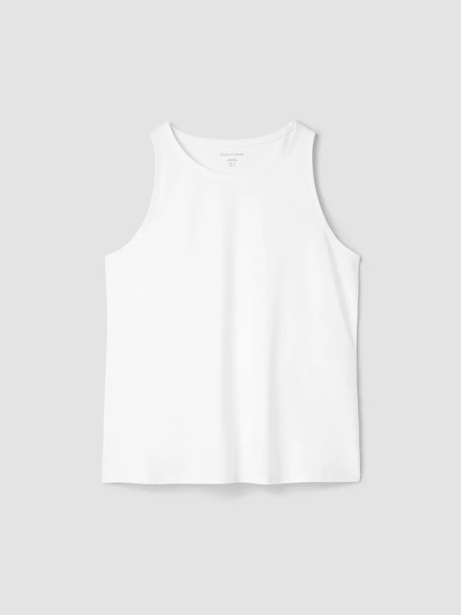 Pima Cotton Stretch Jersey Slim Tank - 1