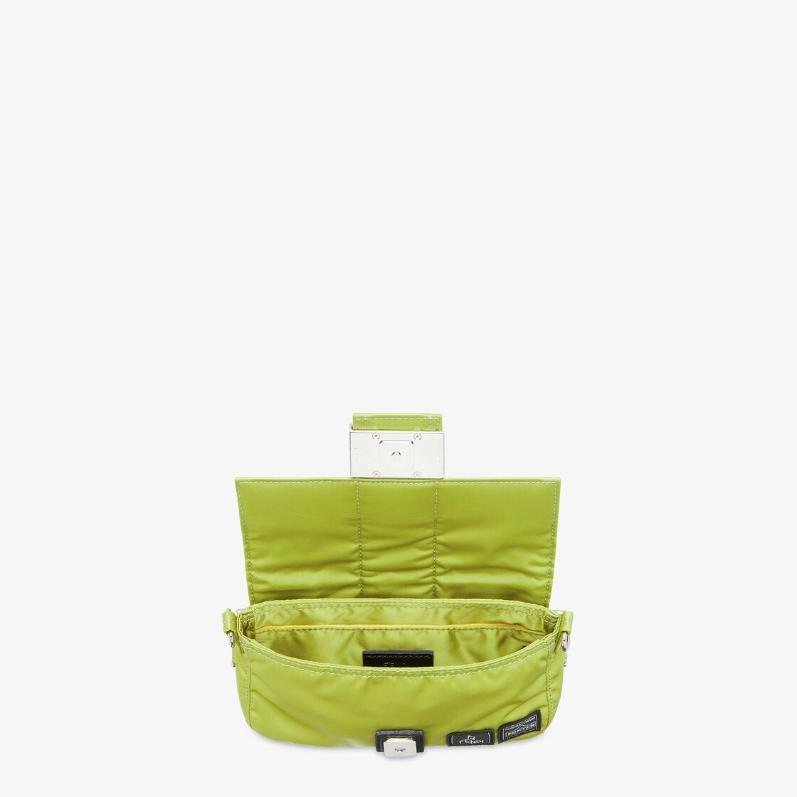 Baguette mini mobile phone pouch made of strong, high performance acid green Porter® nylon with squa - 4