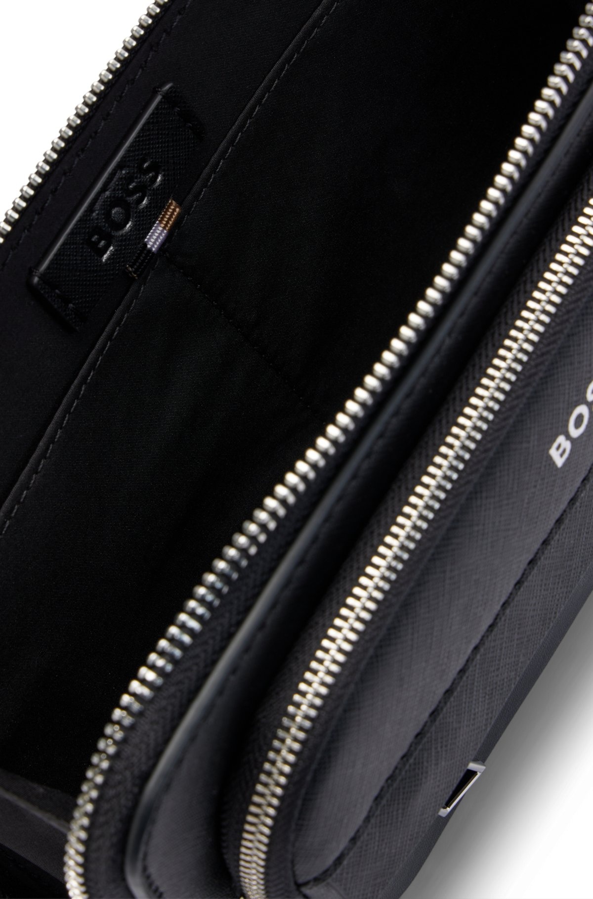 STRUCTURED CROSSBODY BAG WITH BRANDED TRIMS - 4