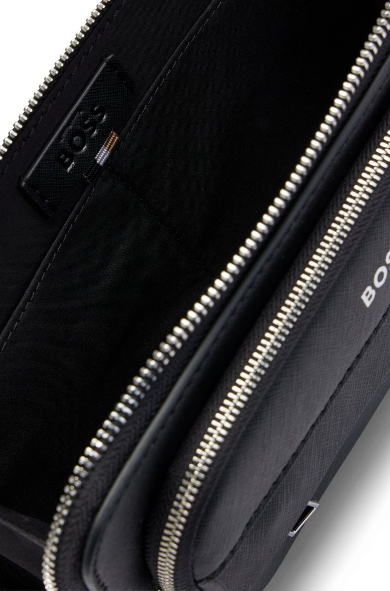 STRUCTURED CROSSBODY BAG WITH BRANDED TRIMS 4